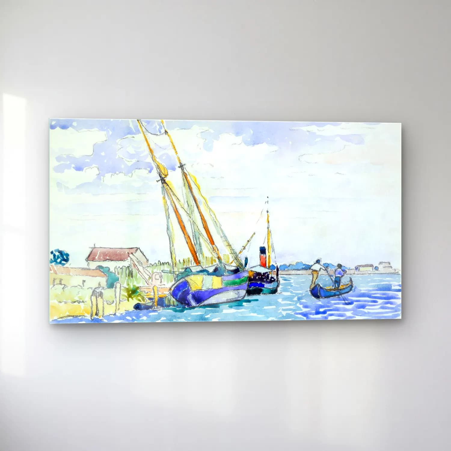 Henri Edmond Cross – Marine Scene cam tablo — sol açıdan görünüm