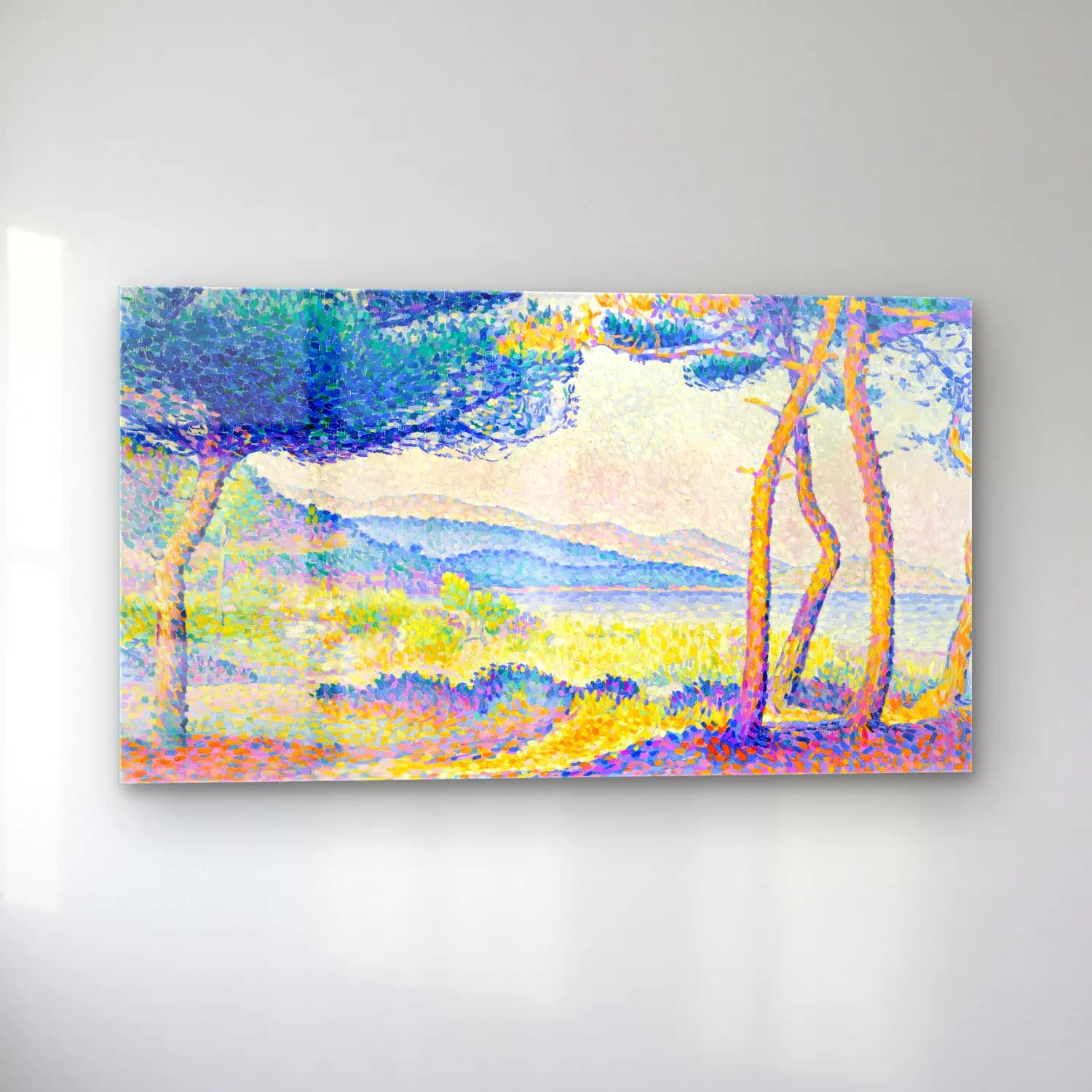 Henri Edmond Cross – Pines-Along-the-Shore--painting-by-Henri-Edmond-Cross cam tablo — sol açıdan görünüm