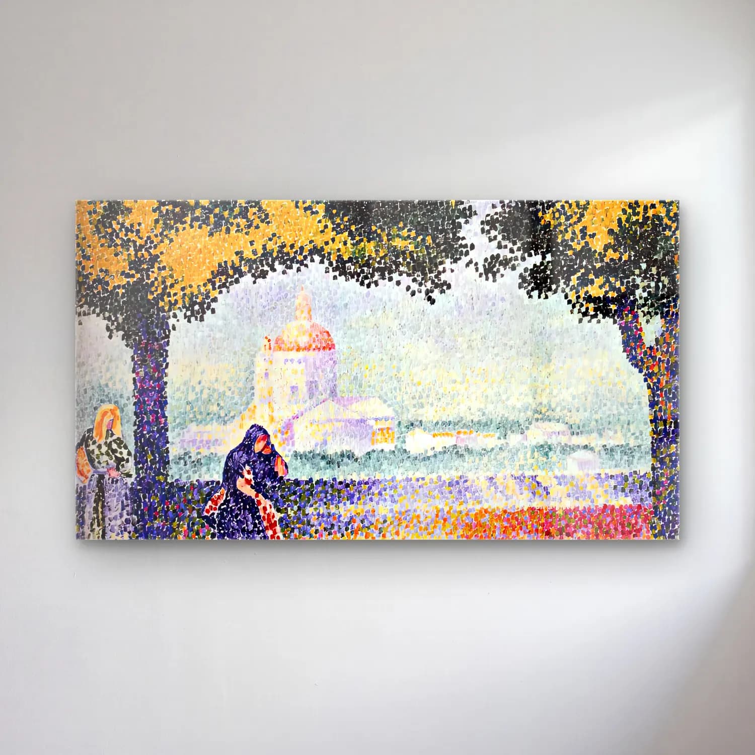 Henri Edmond Cross – The Church of Santa Maria degli Angeli near Assisi cam tablo — Henri Edmond Cross – The Church of Santa Maria degli Angeli near Assisi — empresyonist aşıklar