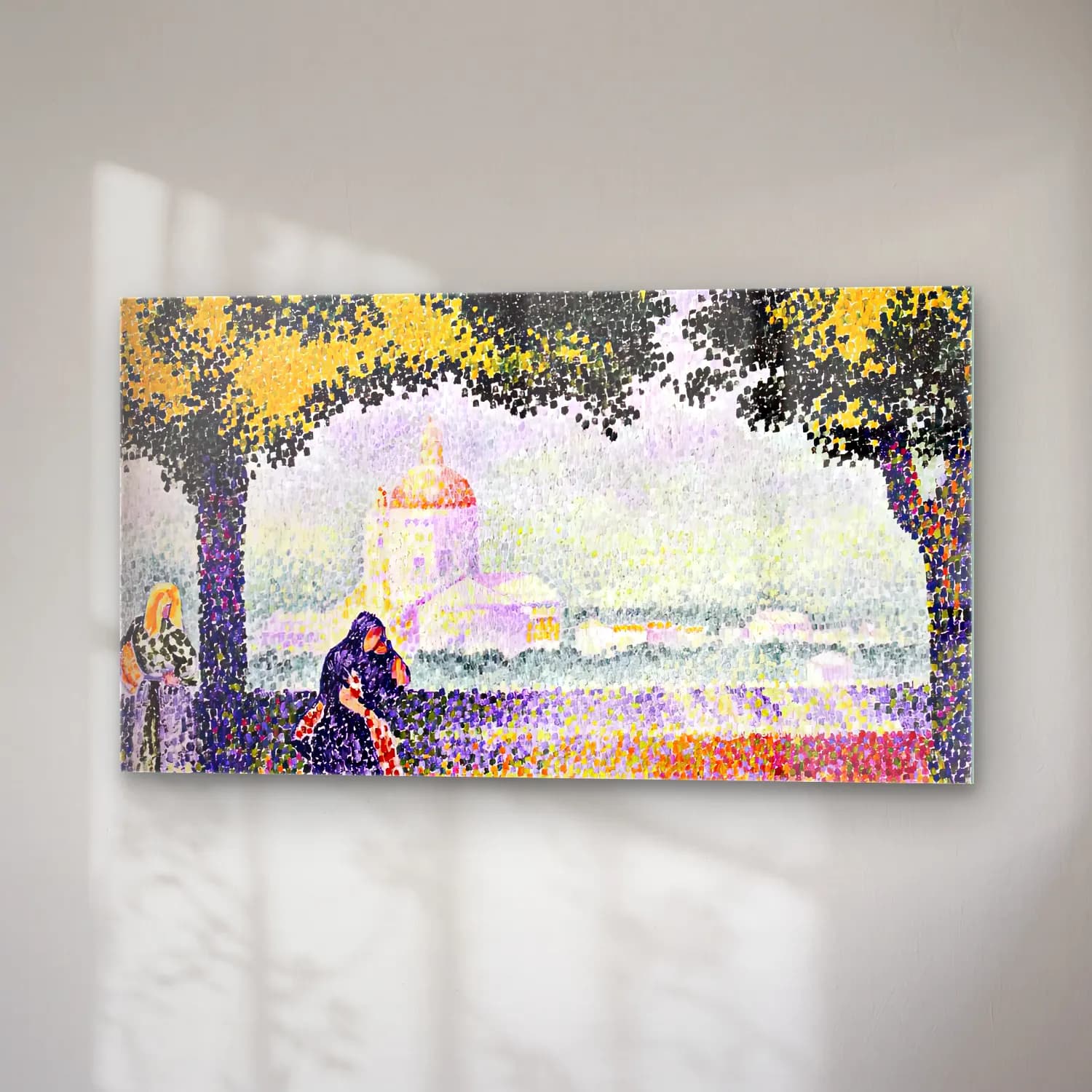 Henri Edmond Cross – The Church of Santa Maria degli Angeli near Assisi cam tablo — sağ açıdan görünüm