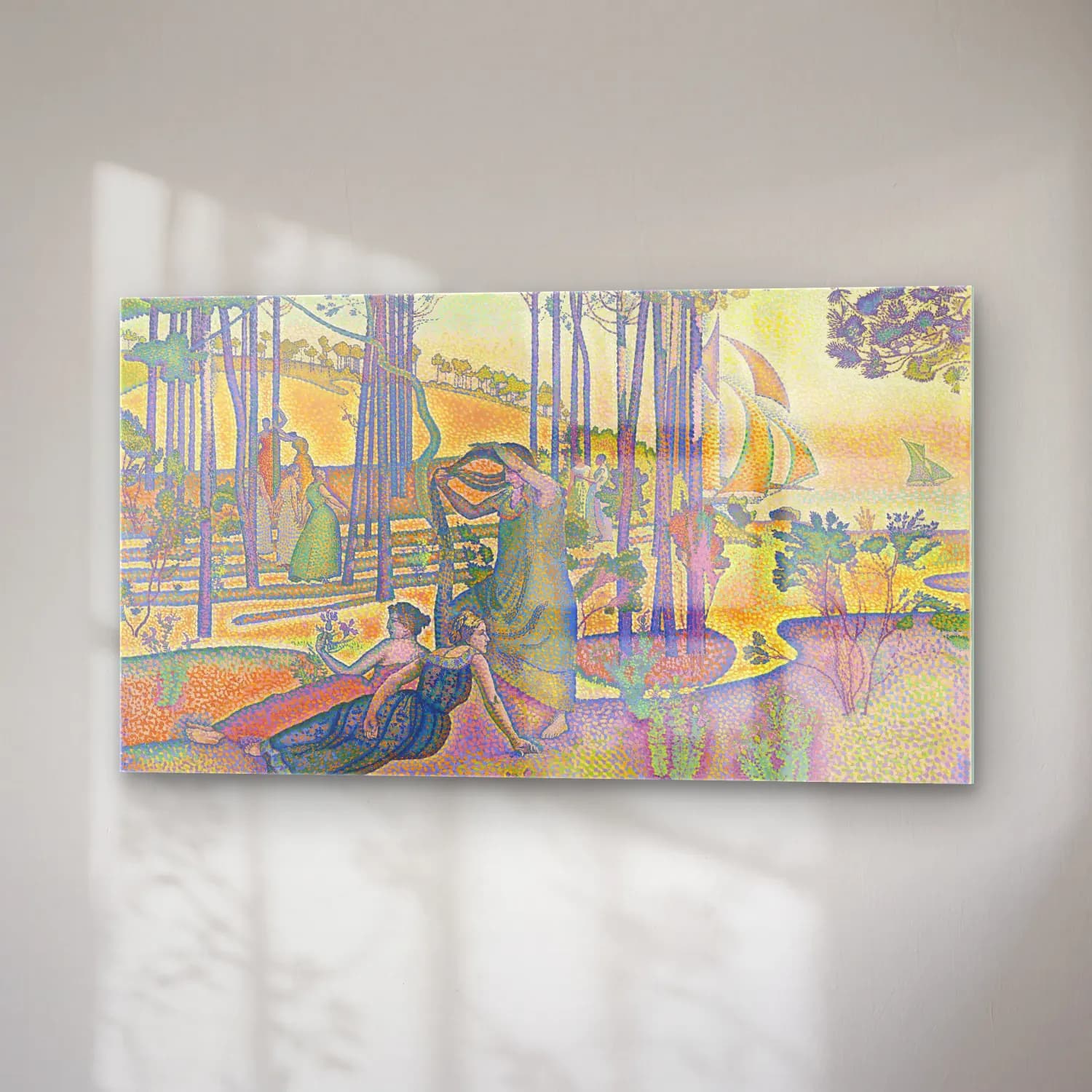 Henri Edmond Cross – The-Evening-Air-by-Henri-Edmond-Cross cam tablo — sağ açıdan görünüm