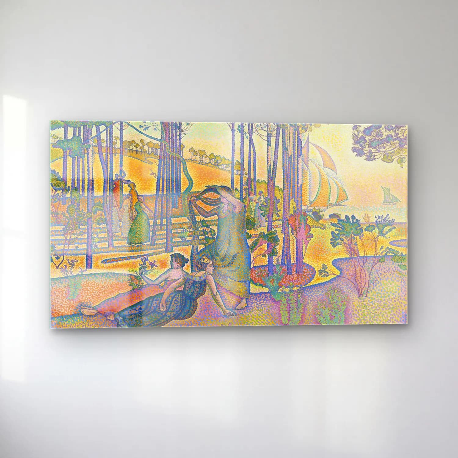Henri Edmond Cross – The-Evening-Air-by-Henri-Edmond-Cross cam tablo — sol açıdan görünüm