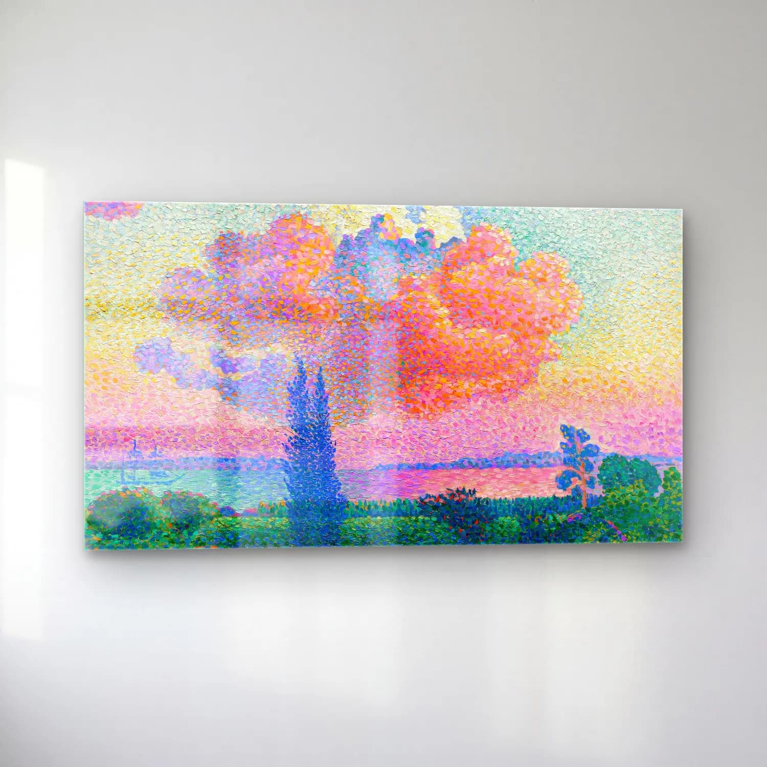 Henri Edmond Cross – The-Pink Cloud--painting -Henri-Edmond-Cross cam tablo — sol açıdan görünüm