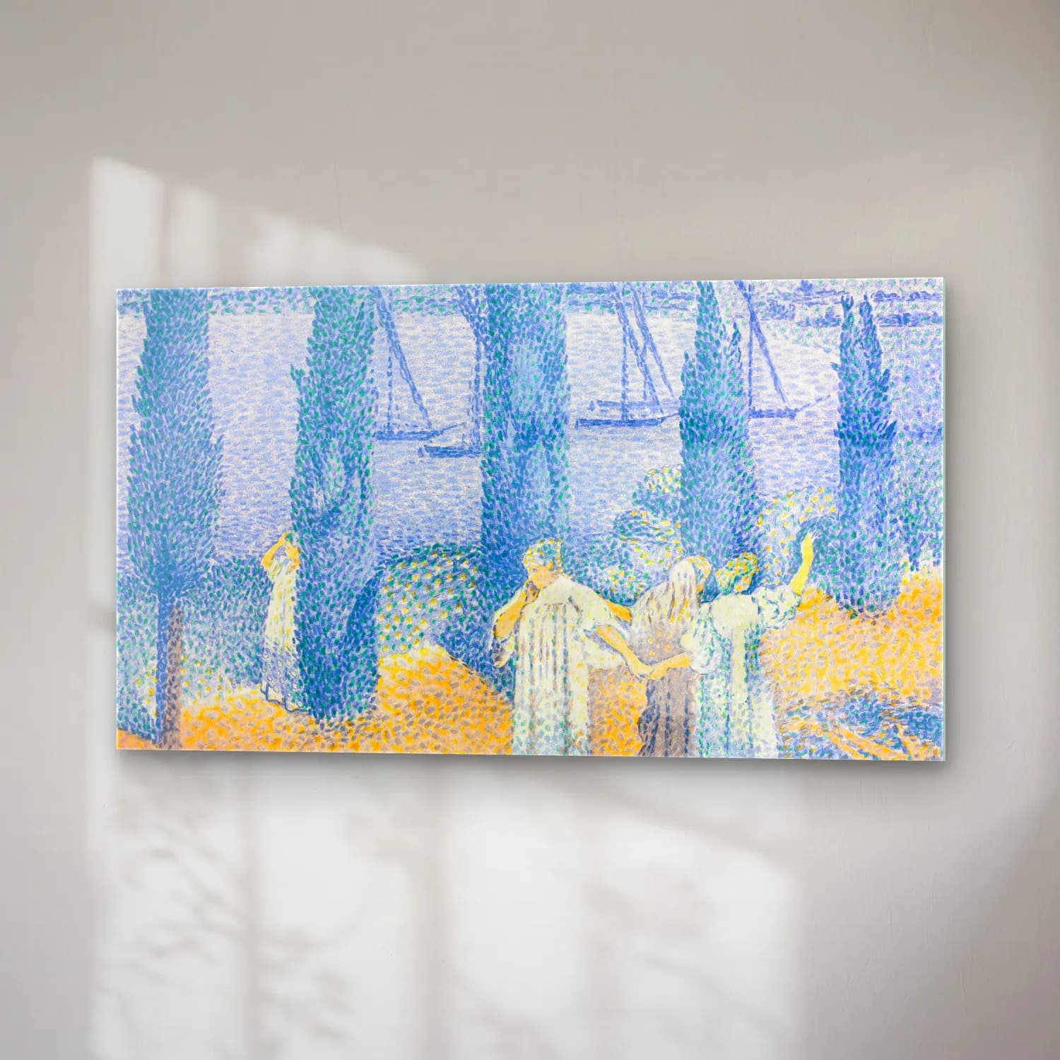 Henri Edmond Cross – The-Promenade-Landscape-with-Cypresses--painting-Henri-Edmon… cam tablo — sağ açıdan görünüm