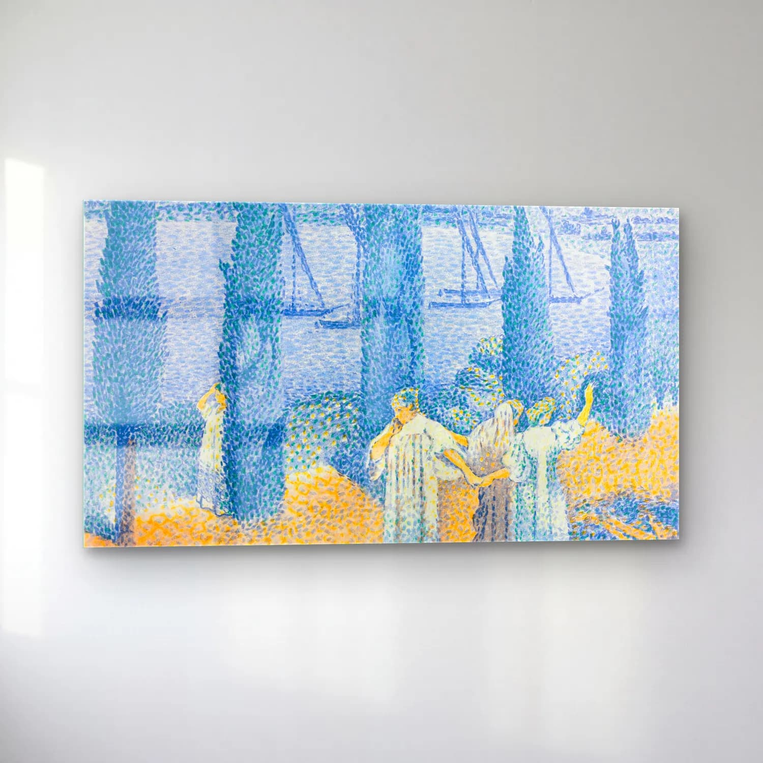 Henri Edmond Cross – The-Promenade-Landscape-with-Cypresses--painting-Henri-Edmon… cam tablo — sol açıdan görünüm