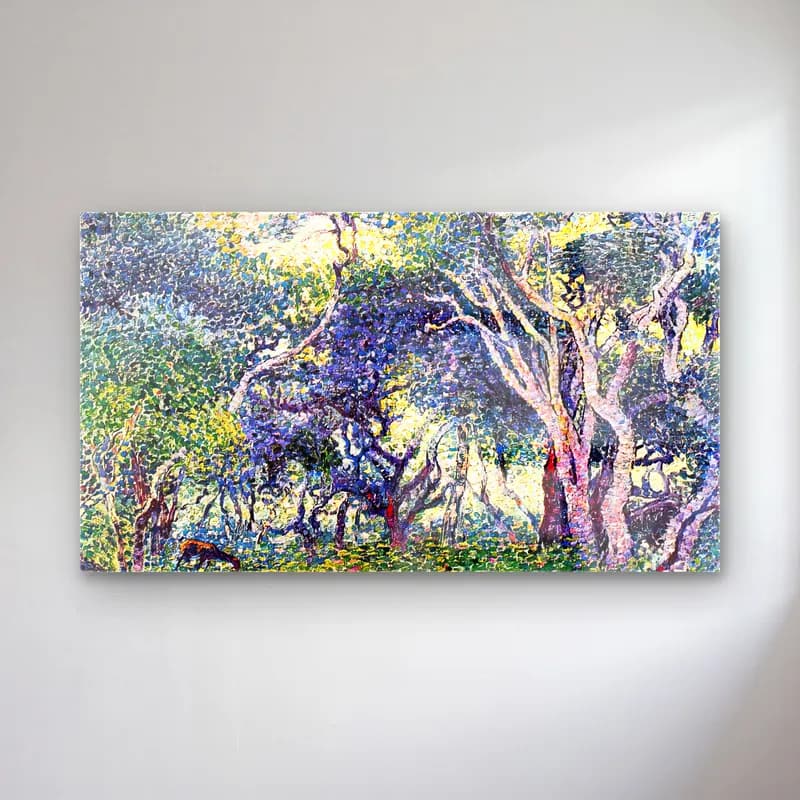 Henri Edmond Cross – Undergrowth cam tablo — Henri Edmond Cross – Undergrowth — empresyonist orman