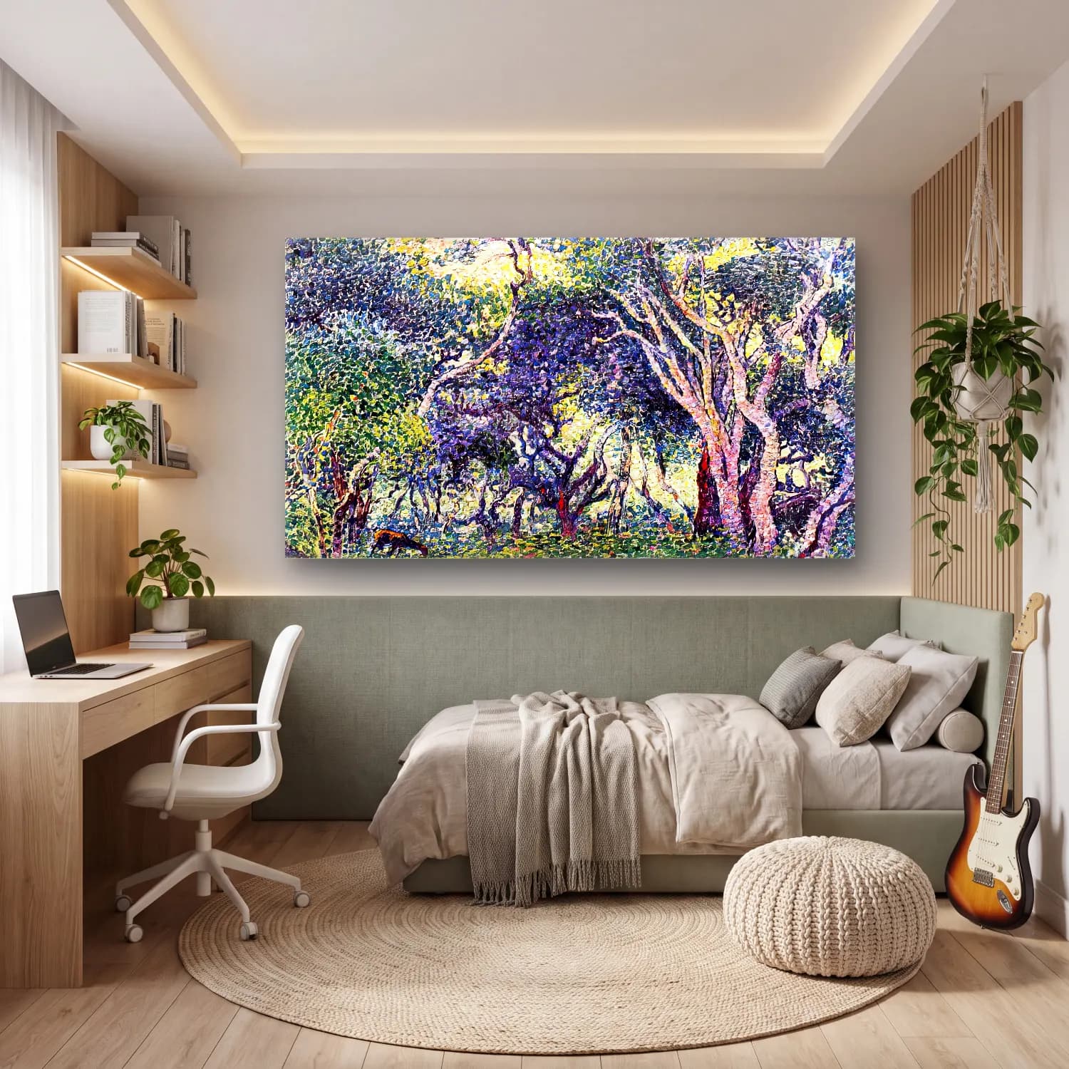 Henri Edmond Cross – Undergrowth cam tablo — genç odasında