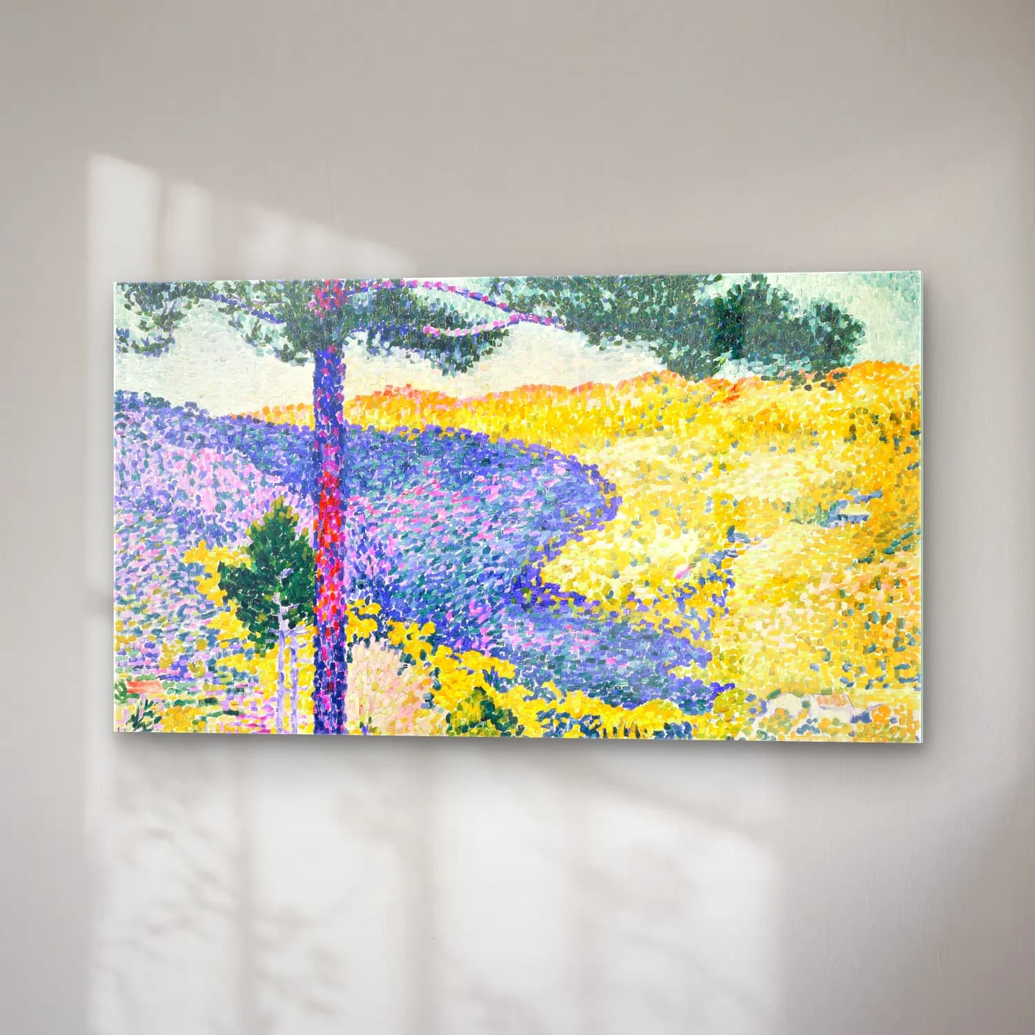 Henri Edmond Cross – Valley-with-Fir-Shade-on-the-Mountain--painting-Henri-Edmond… cam tablo — sağ açıdan görünüm