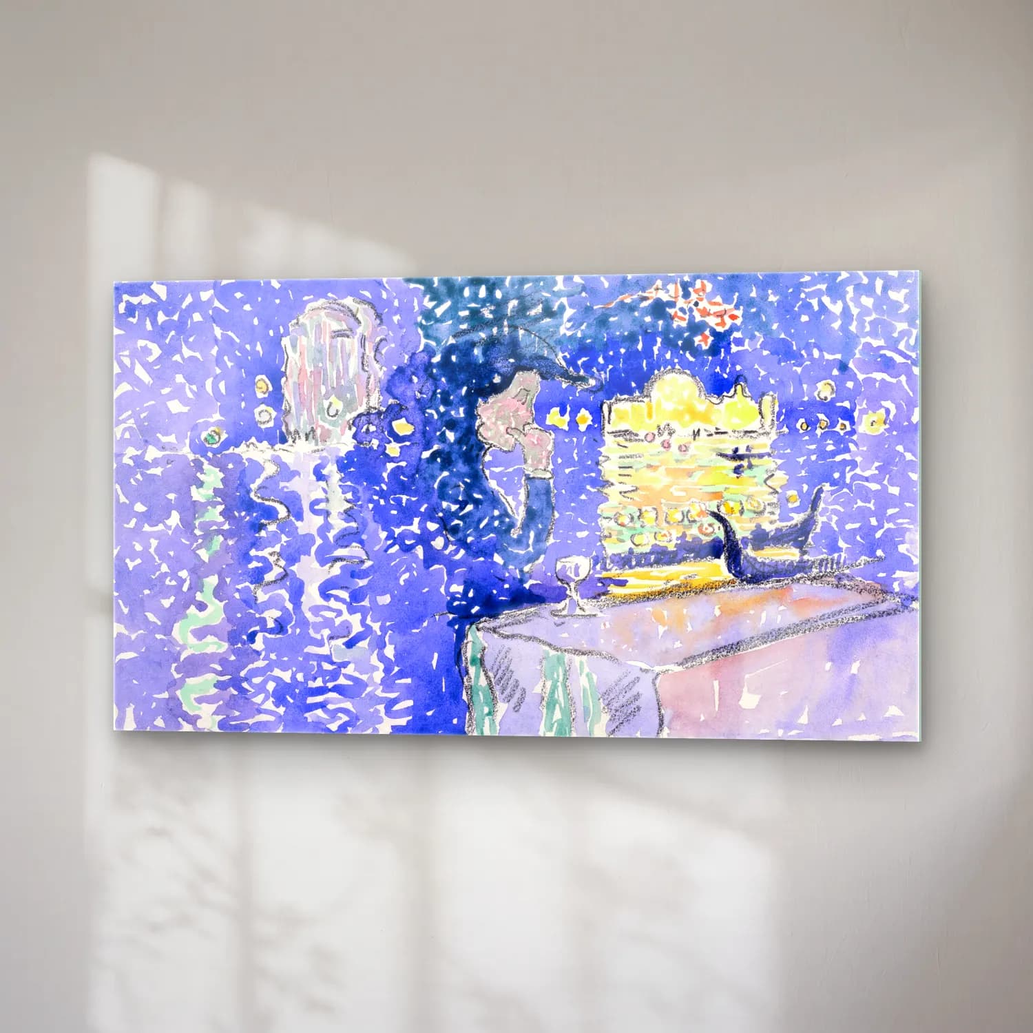 Henri Edmond Cross – Venice-Night-of-the-Festival-of-the-Redeemer--painting-by-He… cam tablo — sağ açıdan görünüm