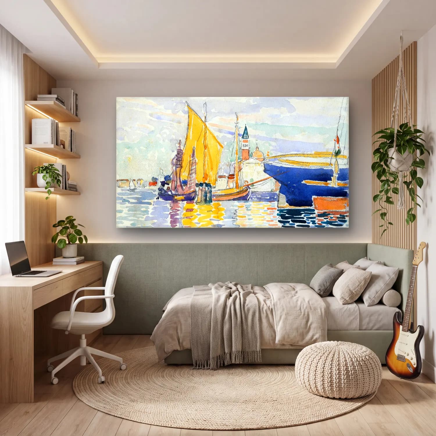 Henri Edmond Cross – Venice-The Giudecca cam tablo — genç odasında