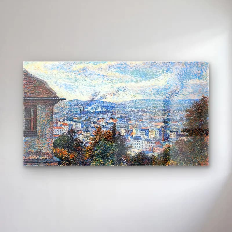 Maximilien Luce – Paris Seen from Montmartre cam tablo — Maximilien Luce – Paris Seen from Montmartre — empresyonist paris ve eyfel kulesi