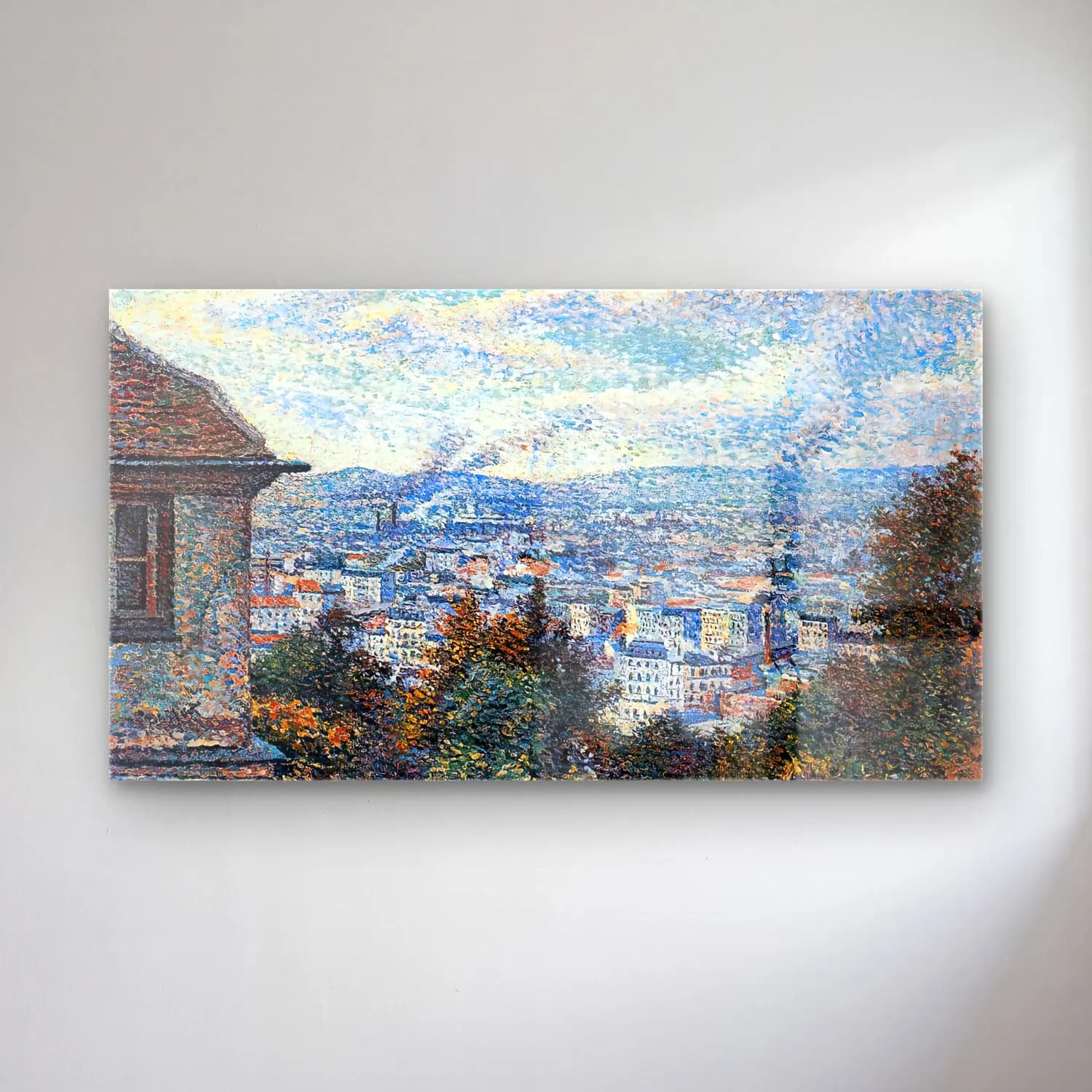 Maximilien Luce – Paris Seen from Montmartre cam tablo — Maximilien Luce – Paris Seen from Montmartre — empresyonist paris ve eyfel kulesi