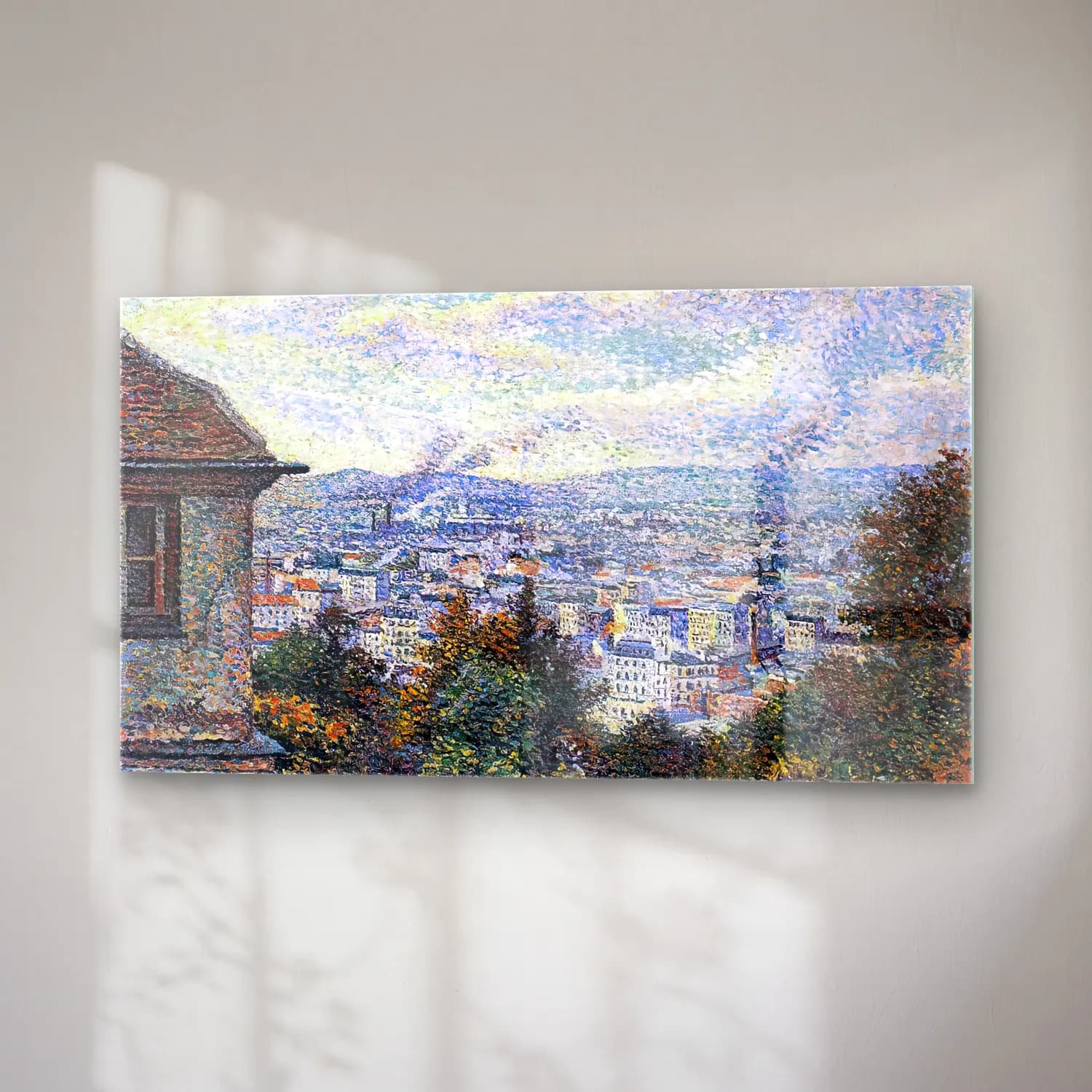 Maximilien Luce – Paris Seen from Montmartre cam tablo — sağ açıdan görünüm