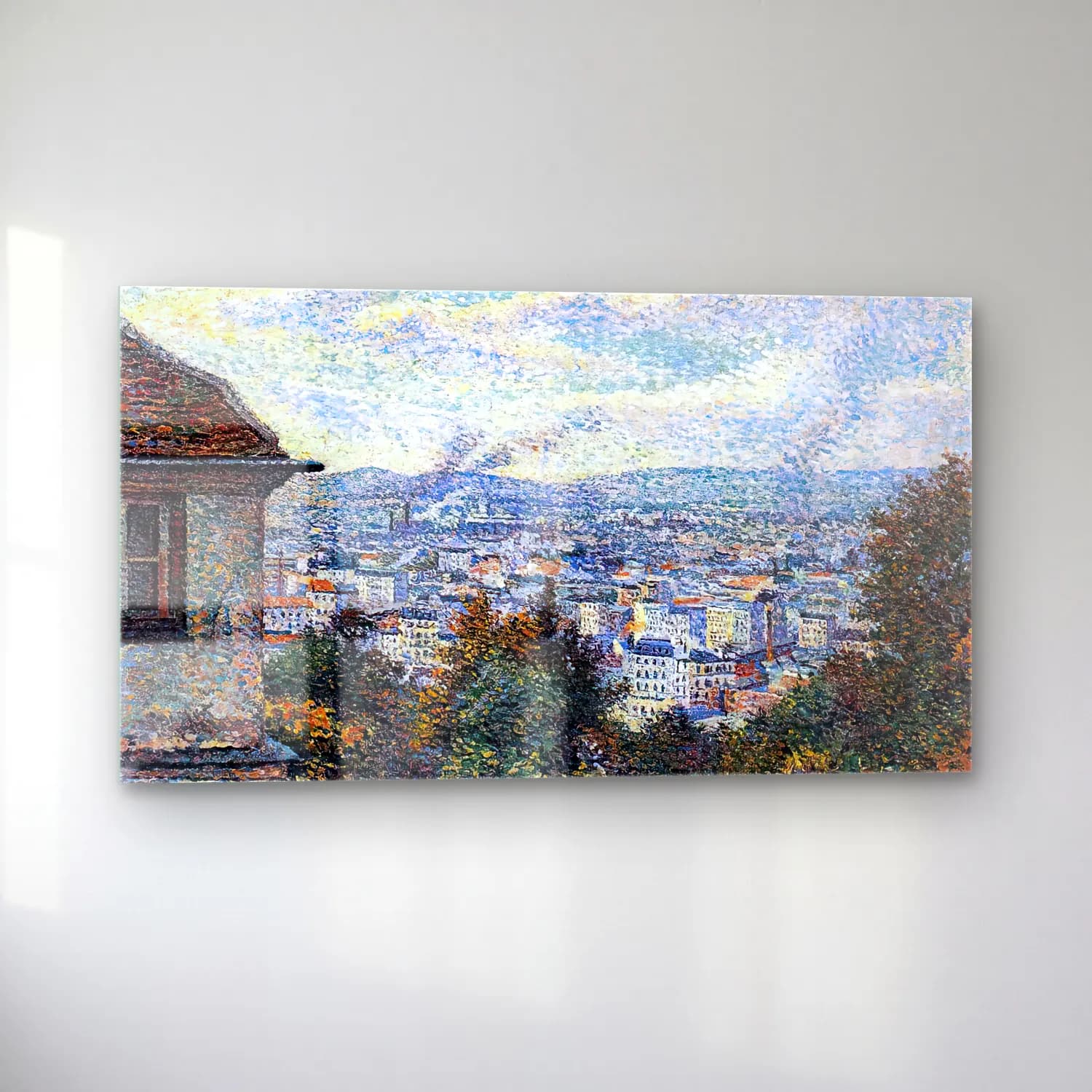 Maximilien Luce – Paris Seen from Montmartre cam tablo — sol açıdan görünüm