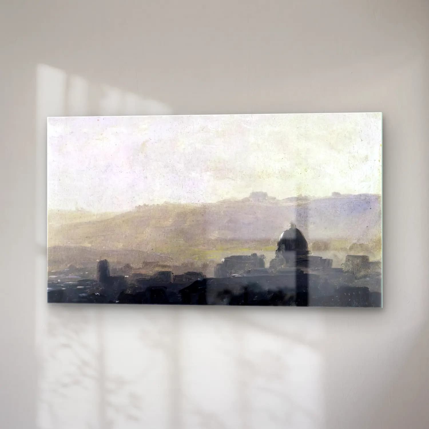 Pierre-Henri de Valenciennes – View of Rome in the Morning cam tablo — sağ açıdan görünüm