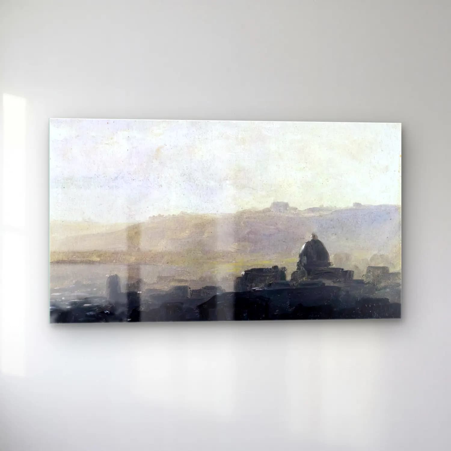 Pierre-Henri de Valenciennes – View of Rome in the Morning cam tablo — sol açıdan görünüm