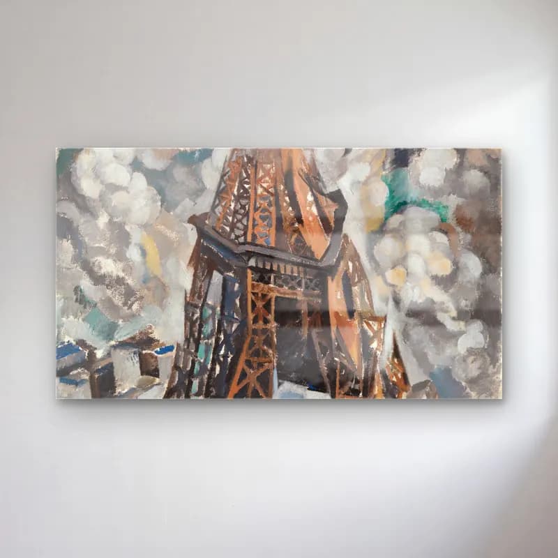 Robert Delaunay – Der Eiffel-Turm cam tablo — Robert Delaunay – Der Eiffel-Turm — empresyonist paris ve eyfel kulesi