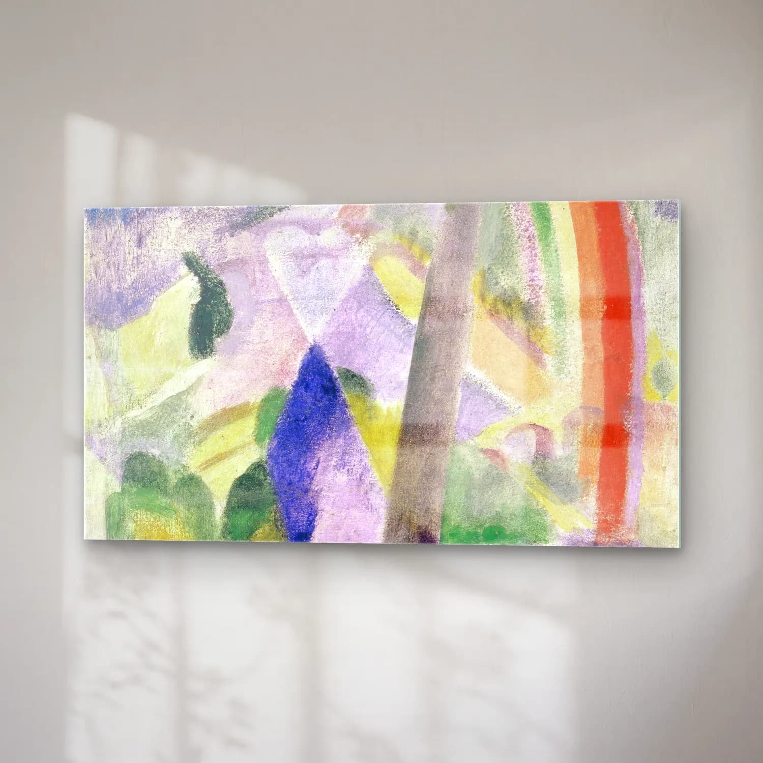 Robert Delaunay – The Spire of Notre-Dame (View of Paris, Notre-Dame) – Pastel Tonlar cam tablo — sağ açıdan görünüm