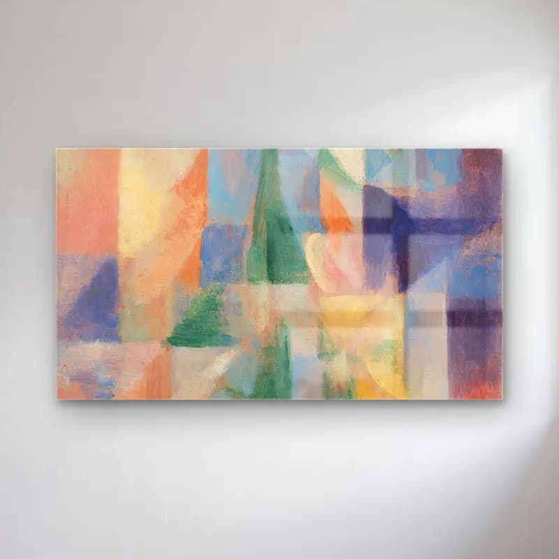 Robert Delaunay – Window overlooking the city cam tablo — Robert Delaunay – Window overlooking the city — modern soyut soyut formlar