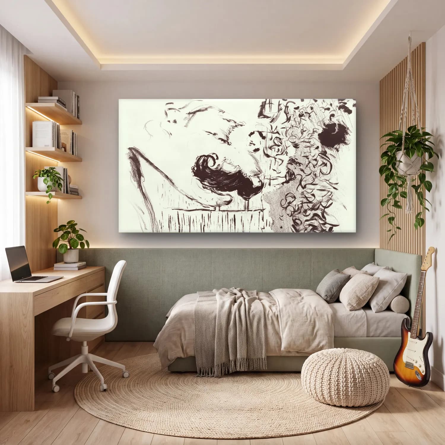 Pierre Bonnard – Conversation cam tablo — genç odasında
