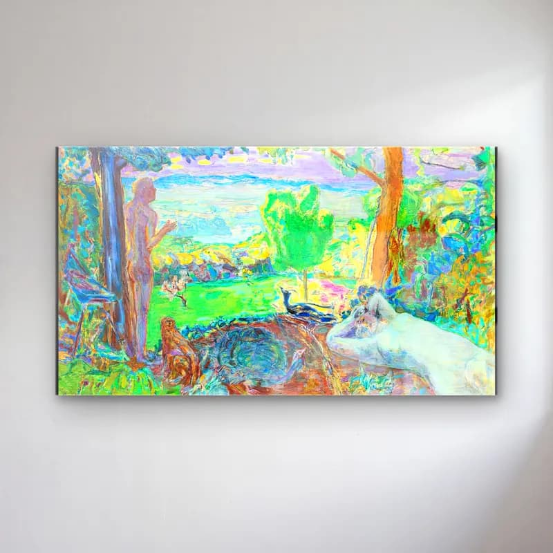 Pierre Bonnard – Earthly Paradise cam tablo — Pierre Bonnard – Earthly Paradise — empresyonist mitolojik sahne