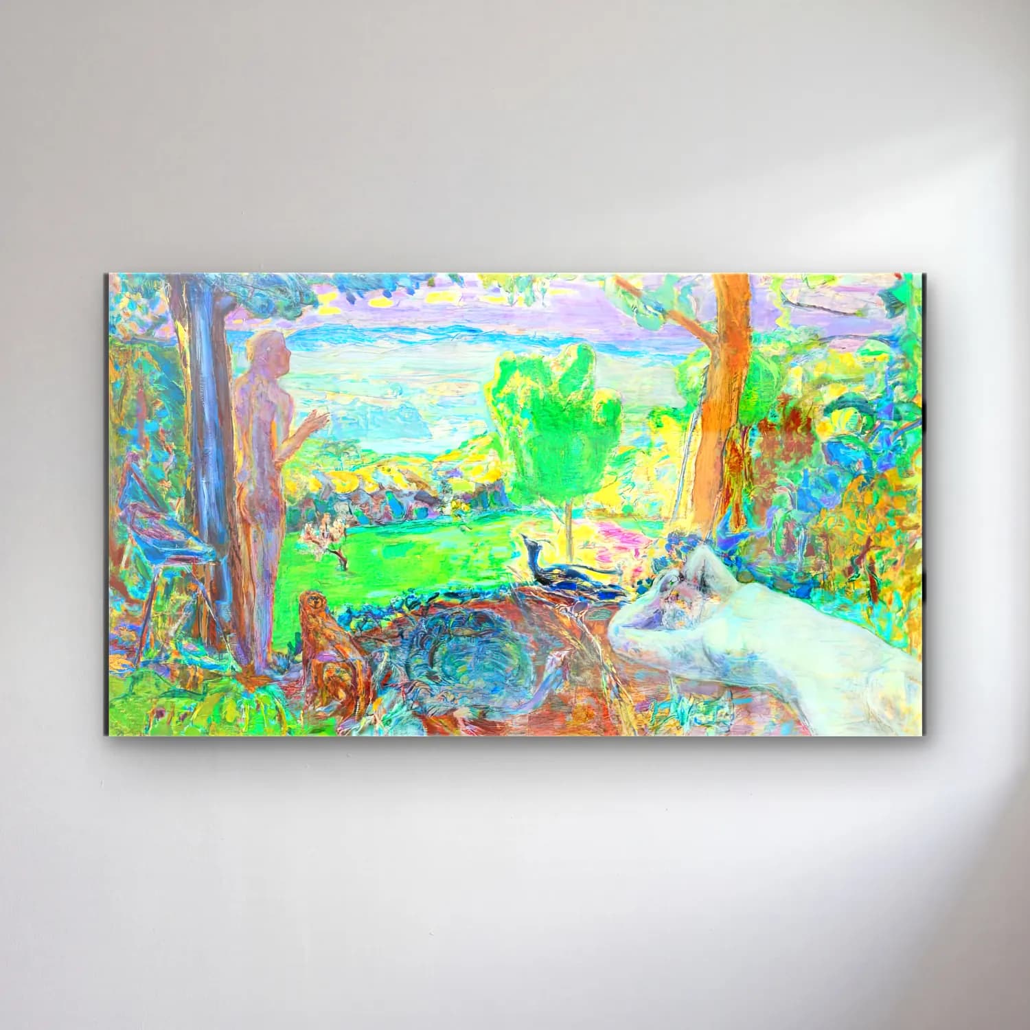Pierre Bonnard – Earthly Paradise cam tablo — Pierre Bonnard – Earthly Paradise — empresyonist mitolojik sahne
