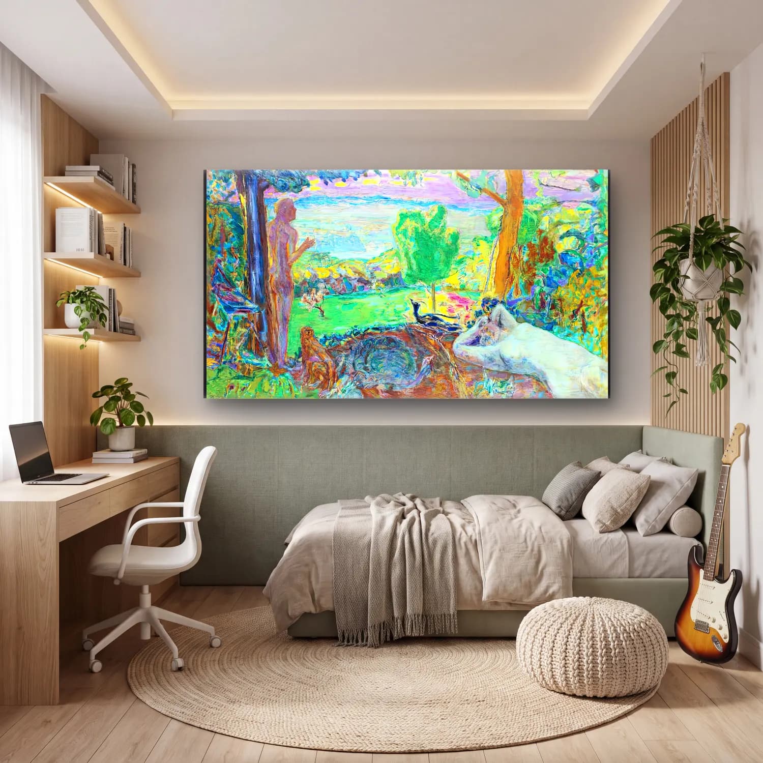 Pierre Bonnard – Earthly Paradise cam tablo — genç odasında