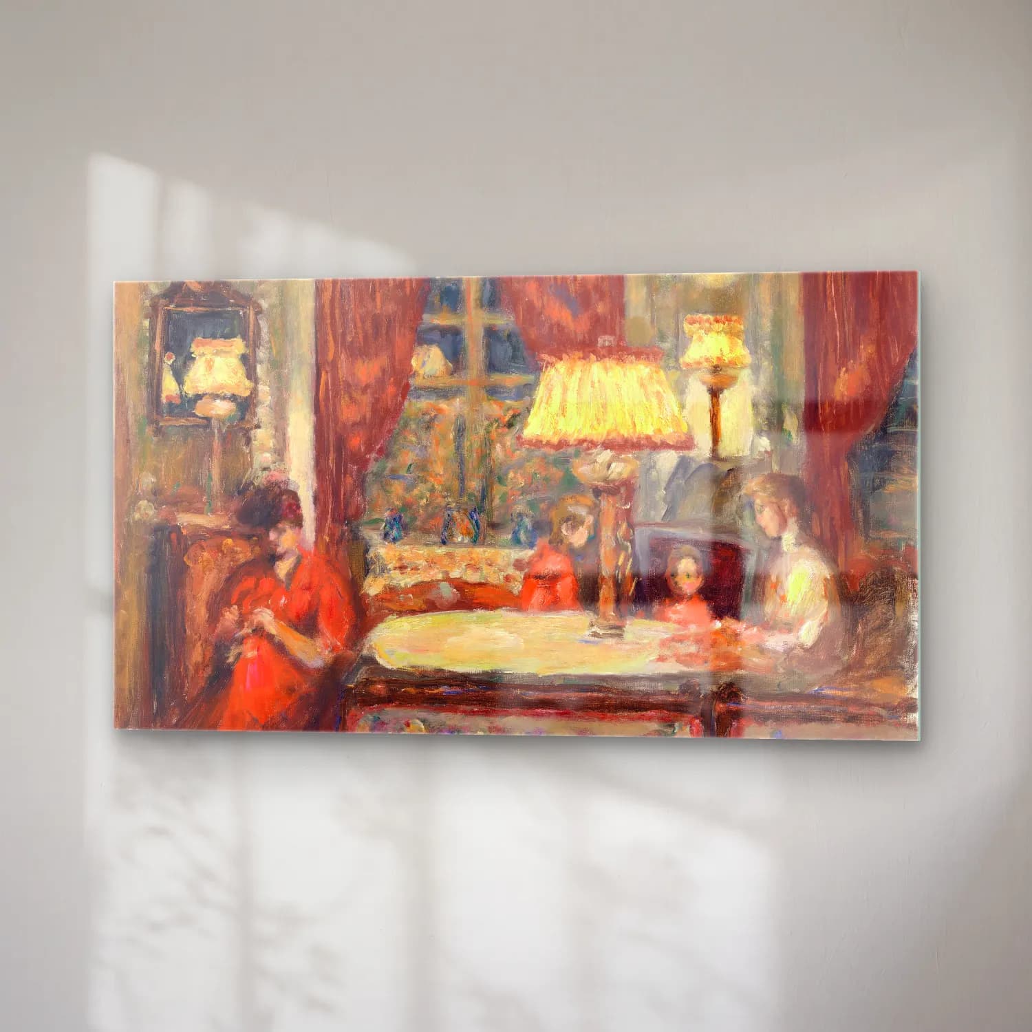 Pierre Bonnard – Evening Under the Lamps cam tablo — sağ açıdan görünüm