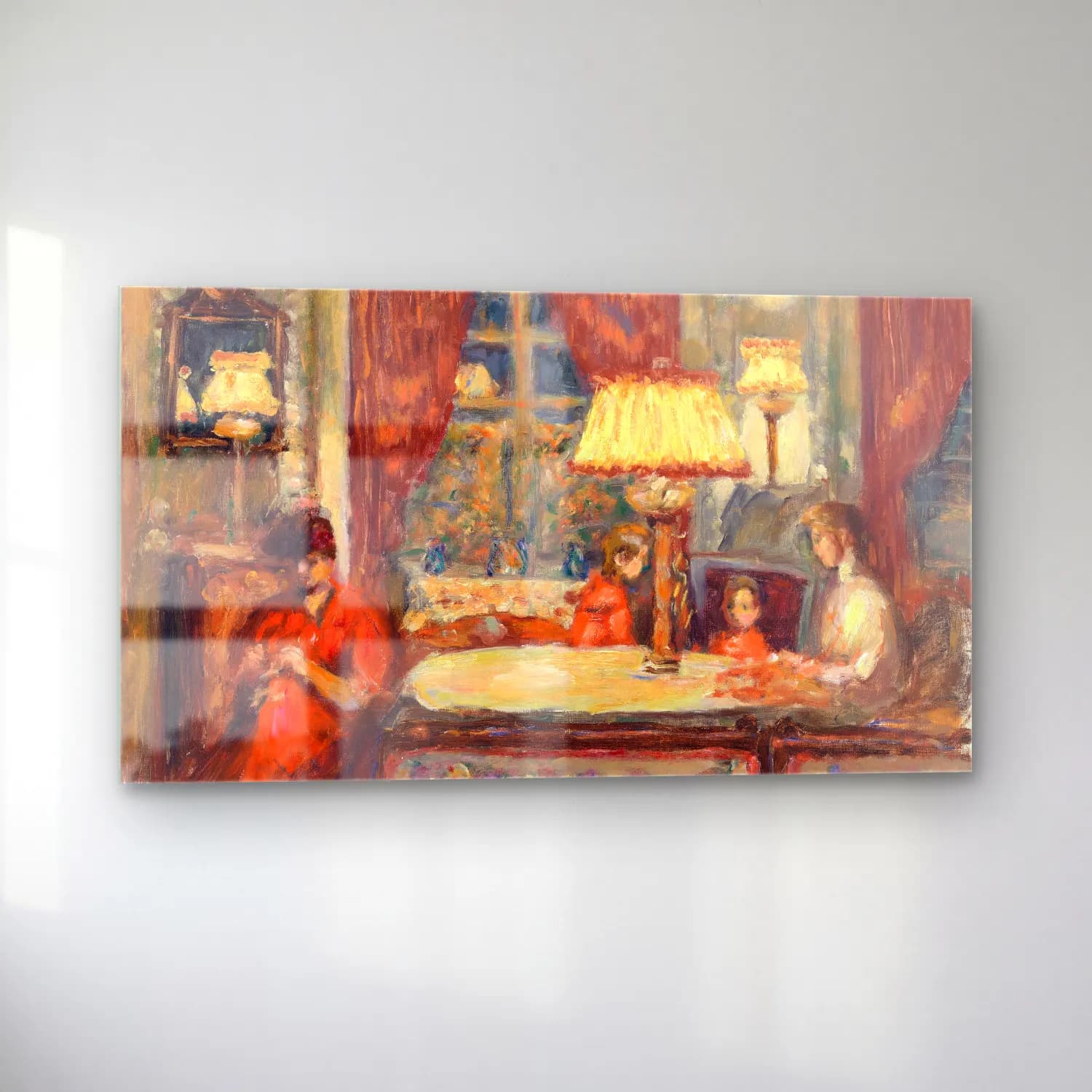 Pierre Bonnard – Evening Under the Lamps cam tablo — sol açıdan görünüm