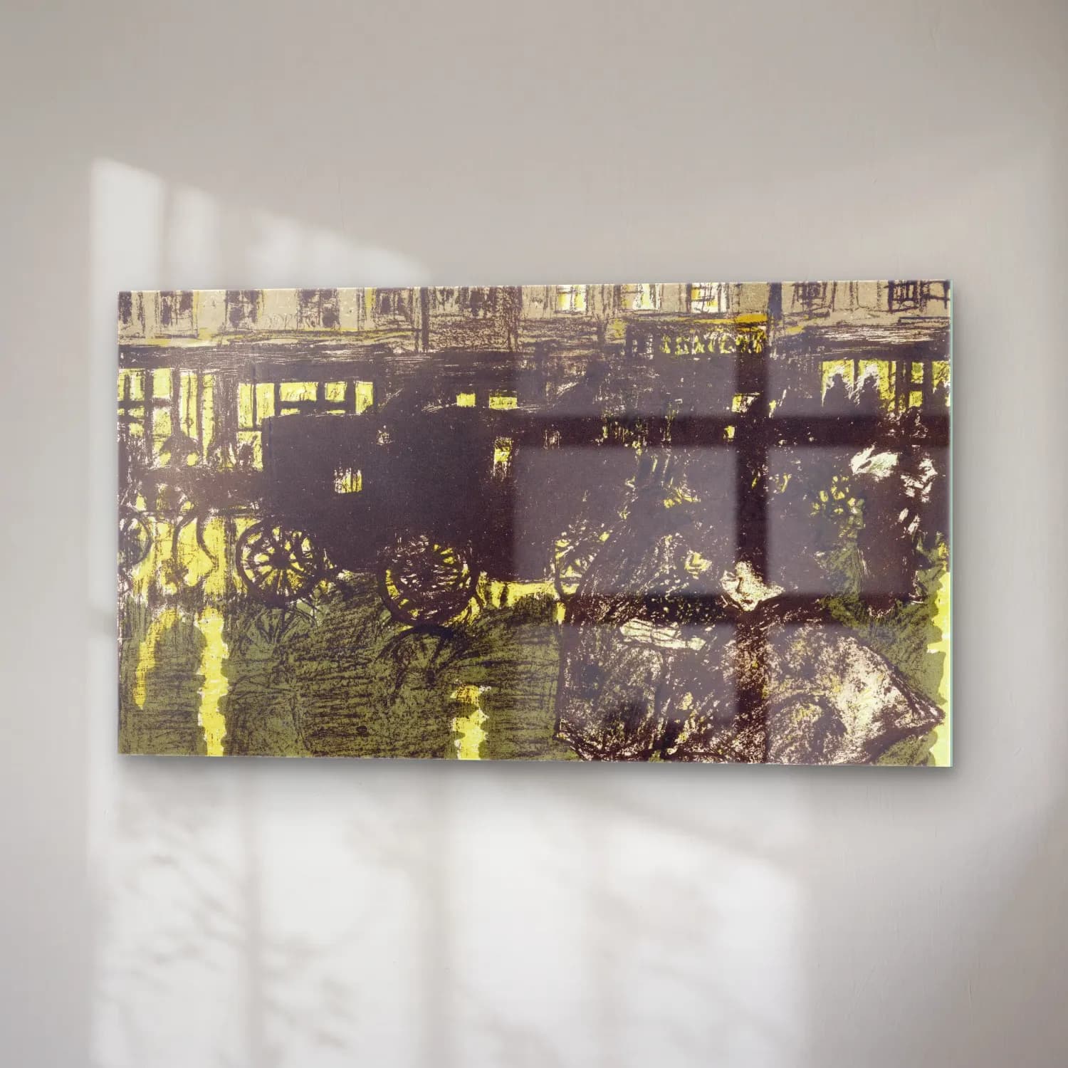 Pierre Bonnard – Evening in the Rain cam tablo — sağ açıdan görünüm