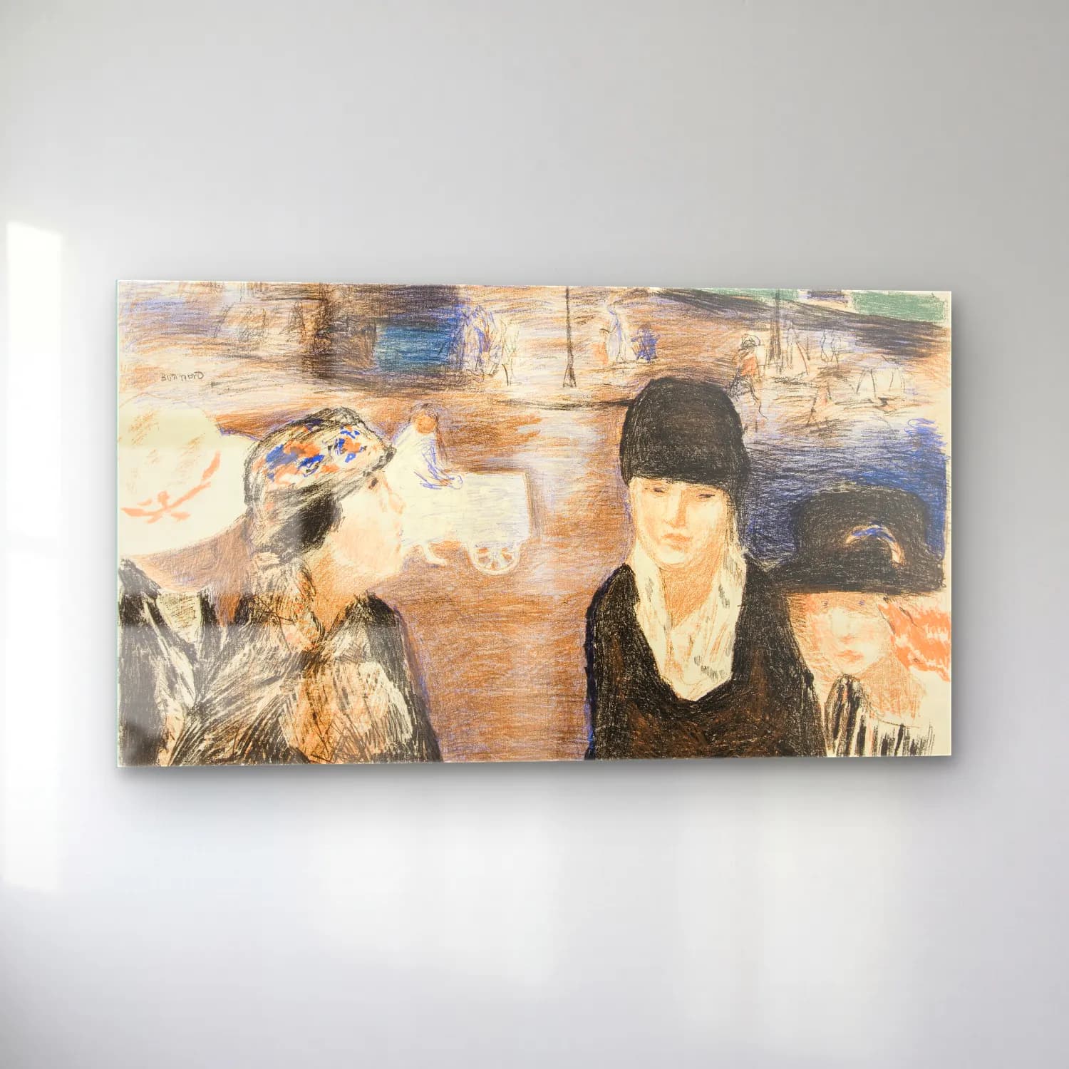 Pierre Bonnard – La Place Clichy cam tablo — sol açıdan görünüm