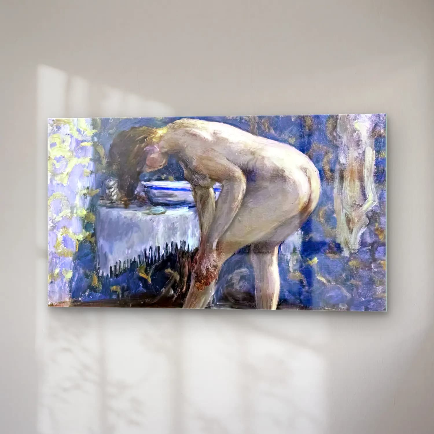 Pierre Bonnard – Naked in the Tub cam tablo — sağ açıdan görünüm