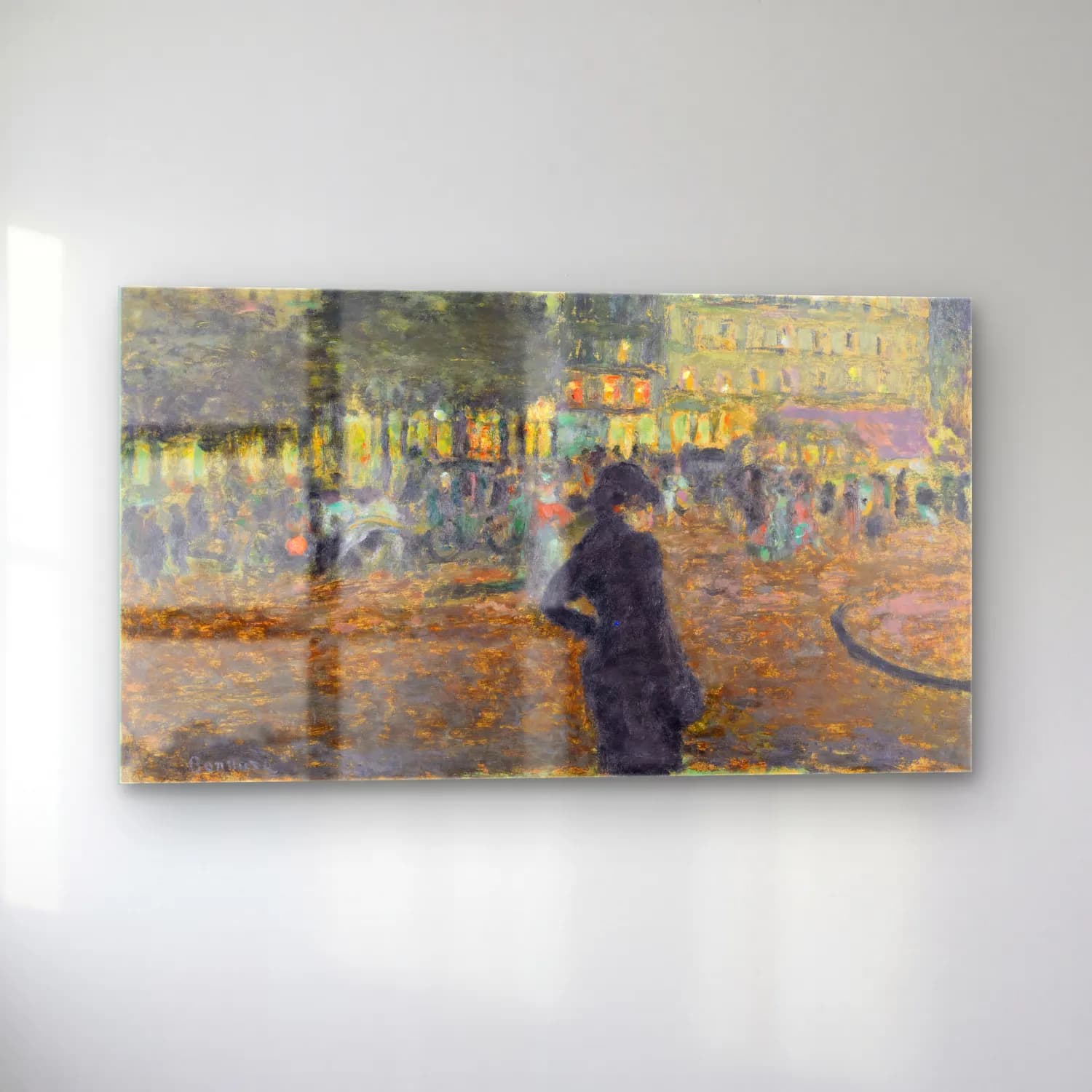 Pierre Bonnard – Place Pigalle at Night cam tablo — sol açıdan görünüm