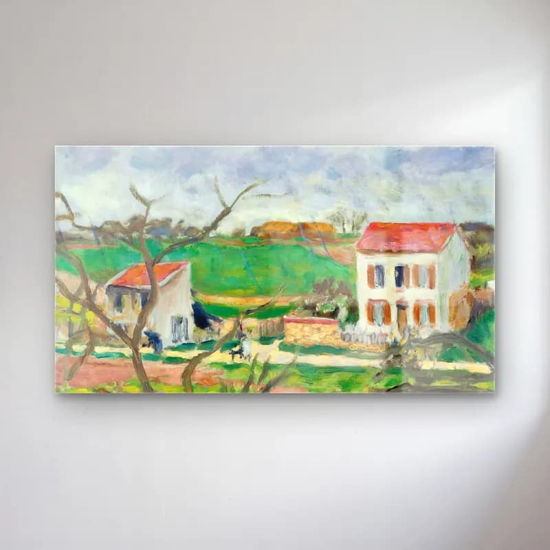 Pierre Bonnard – Rainy Landscape cam tablo — Pierre Bonnard – Rainy Landscape — empresyonist kır evi