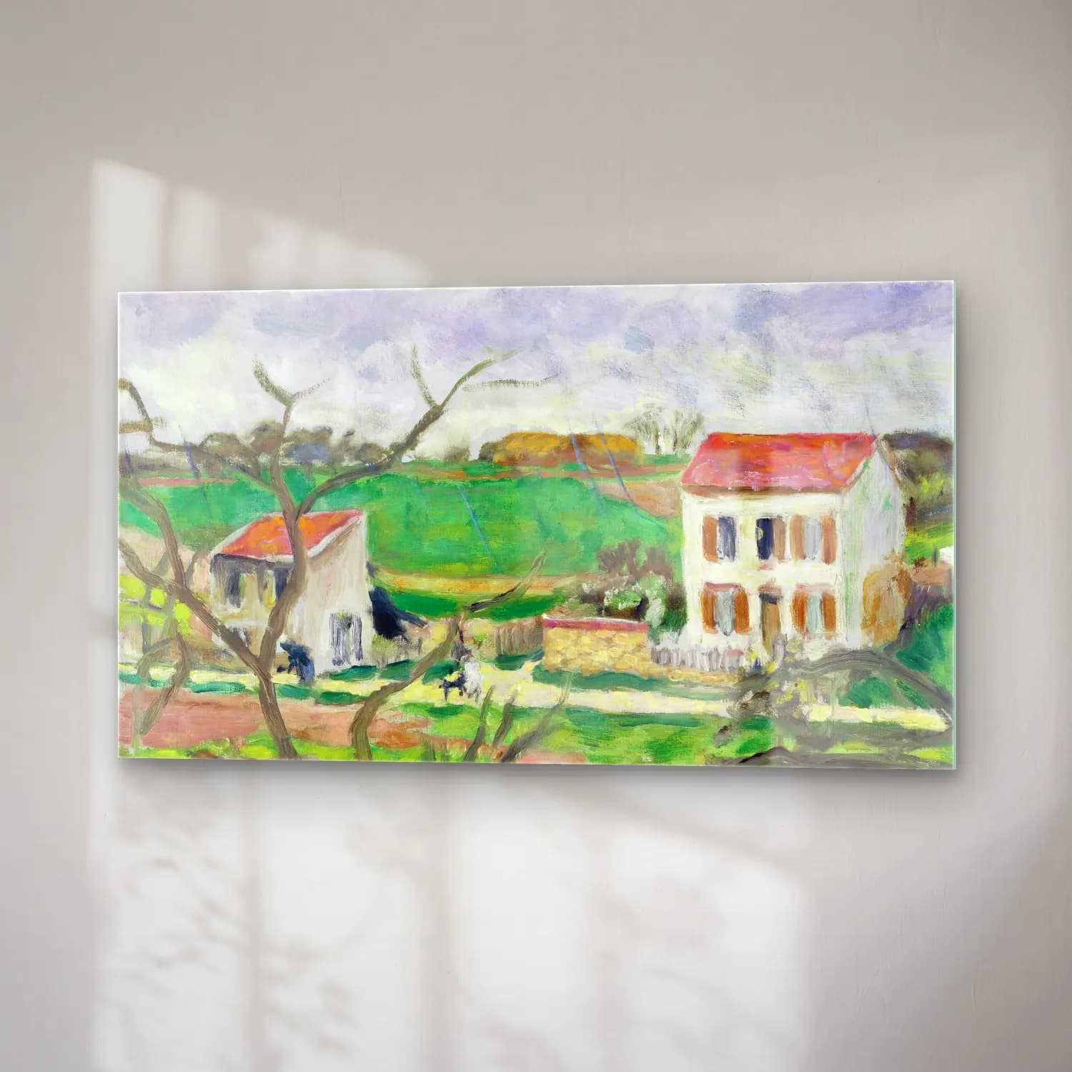 Pierre Bonnard – Rainy Landscape cam tablo — sağ açıdan görünüm