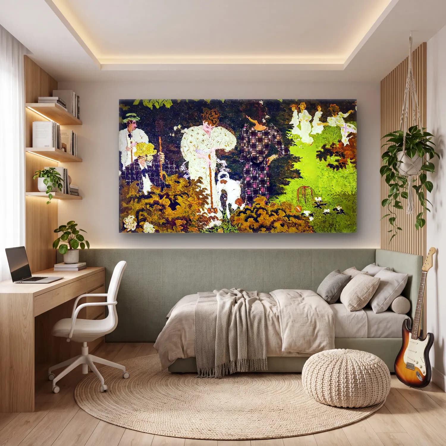 Pierre Bonnard – The Croquet Game cam tablo — genç odasında