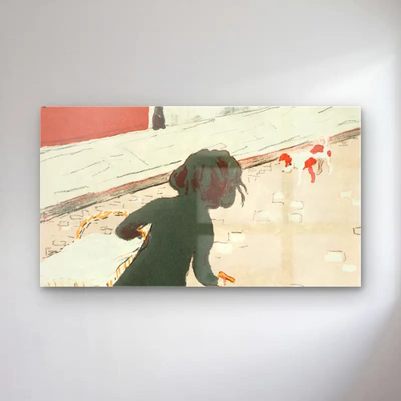 Pierre Bonnard – The Little Laundry Girl cam tablo — Pierre Bonnard – The Little Laundry Girl — vintage köpek