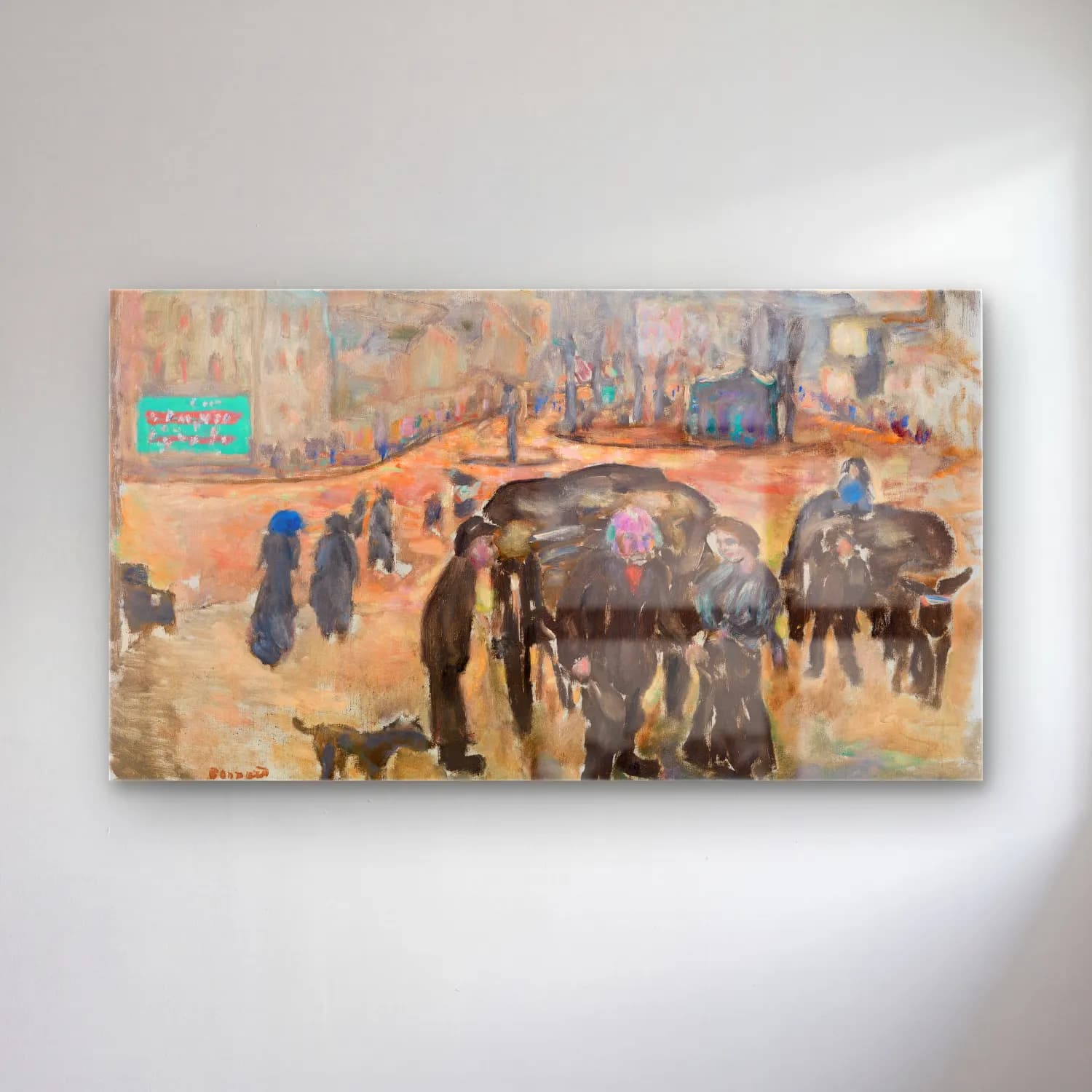 Pierre Bonnard – The Ragpickers cam tablo — Pierre Bonnard – The Ragpickers — empresyonist köy sokağı