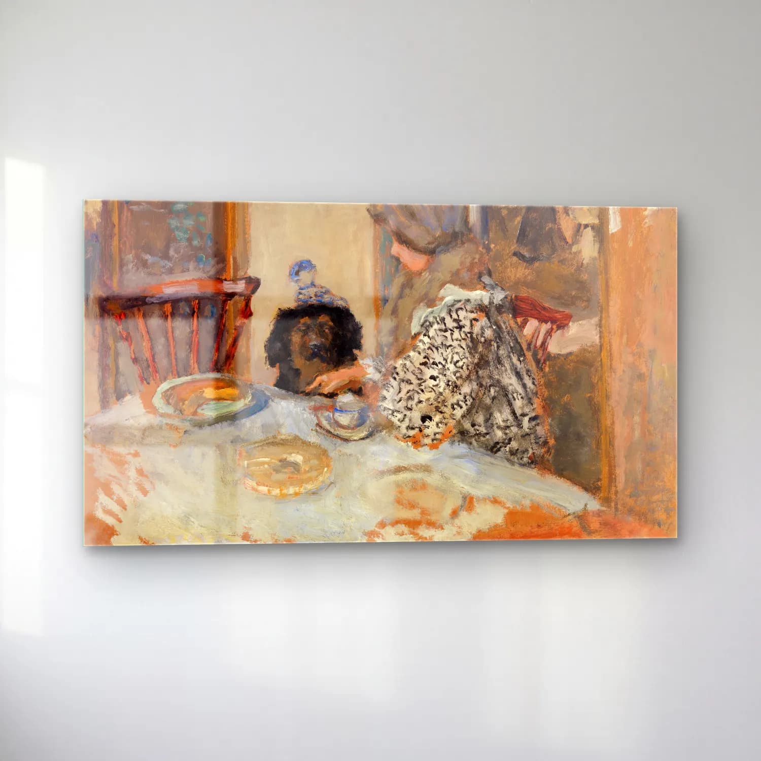 Pierre Bonnard – Woman With A Dog At The Table cam tablo — sol açıdan görünüm