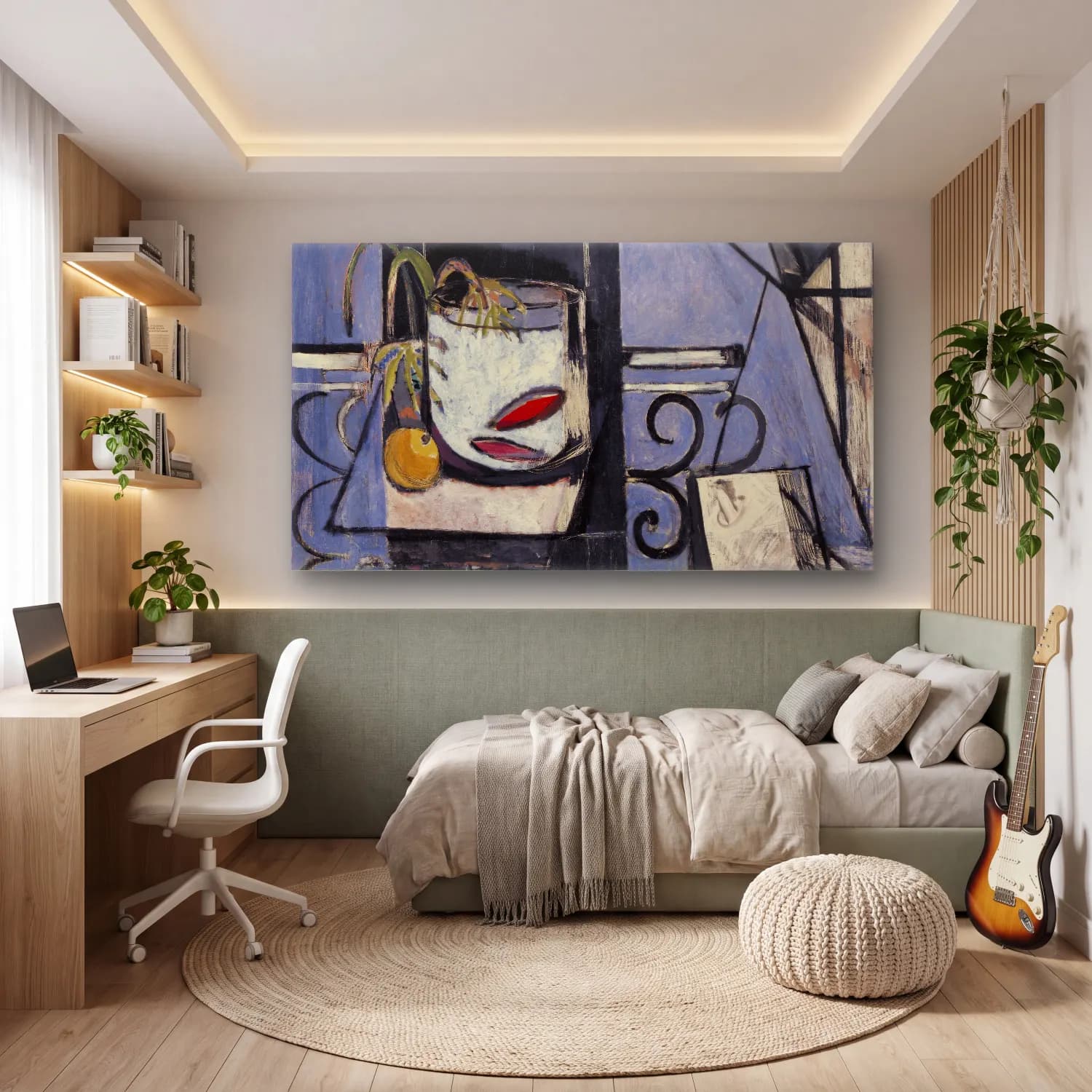 Henri Matisse – Goldfish and Palette cam tablo — genç odasında