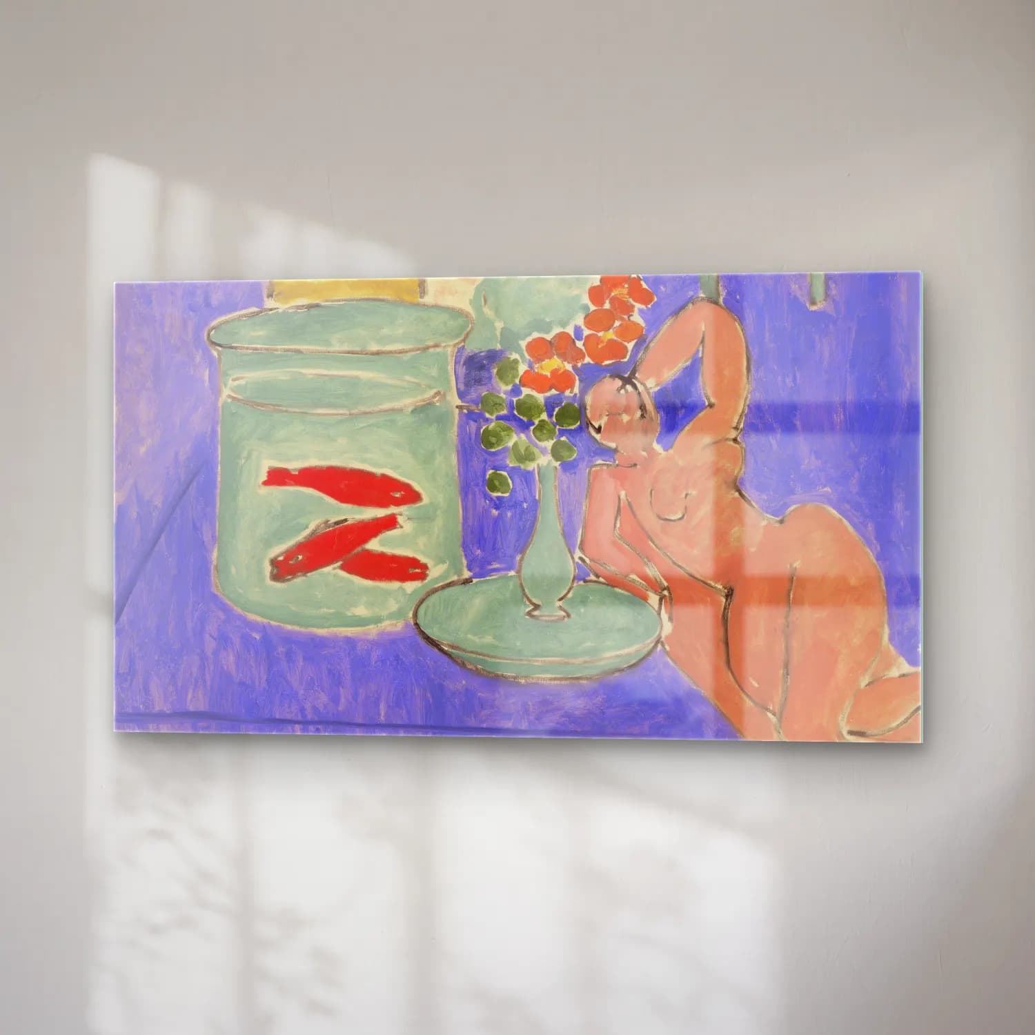 Henri Matisse – Goldfish and Sculpture cam tablo — sağ açıdan görünüm