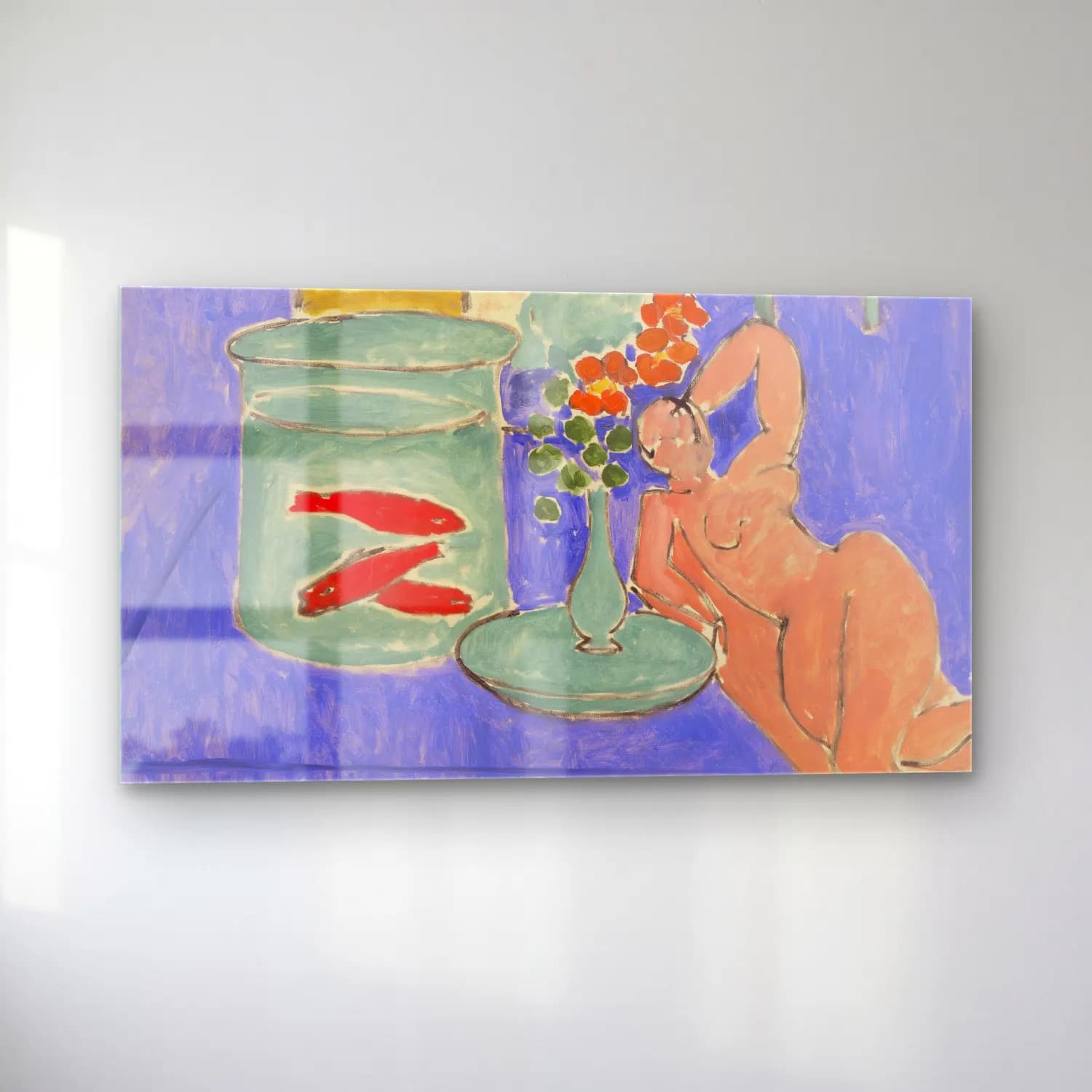 Henri Matisse – Goldfish and Sculpture cam tablo — sol açıdan görünüm