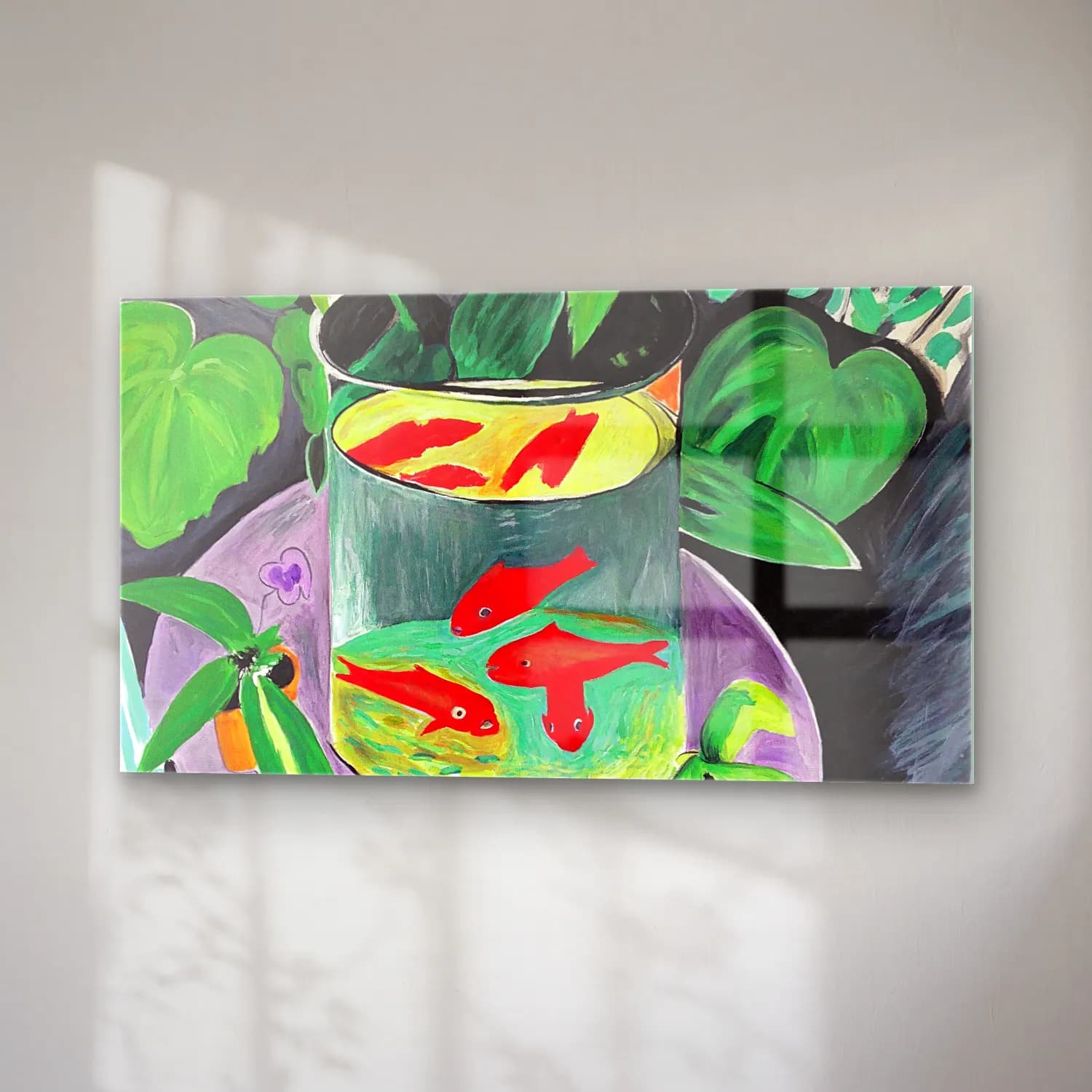 Henri Matisse – Goldfish-Henri Matisse cam tablo — sağ açıdan görünüm