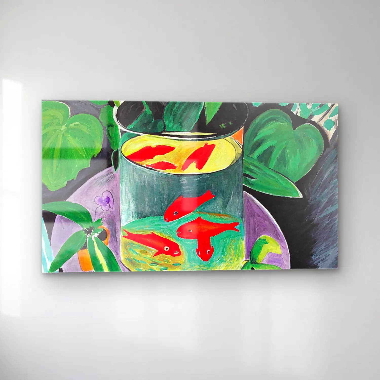 Henri Matisse – Goldfish-Henri Matisse cam tablo — sol açıdan görünüm