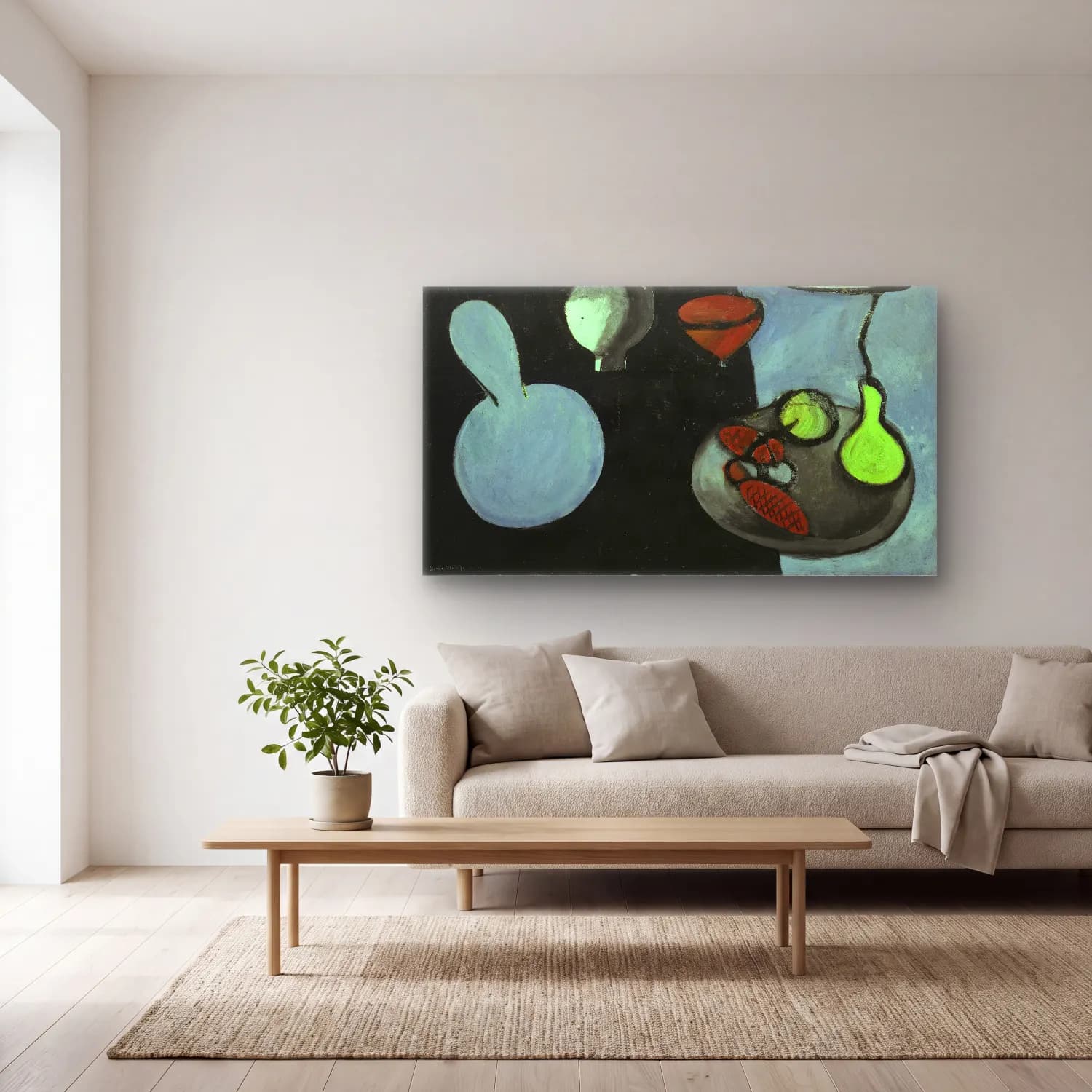 Henri Matisse – Gourds cam tablo — açık renk salonda