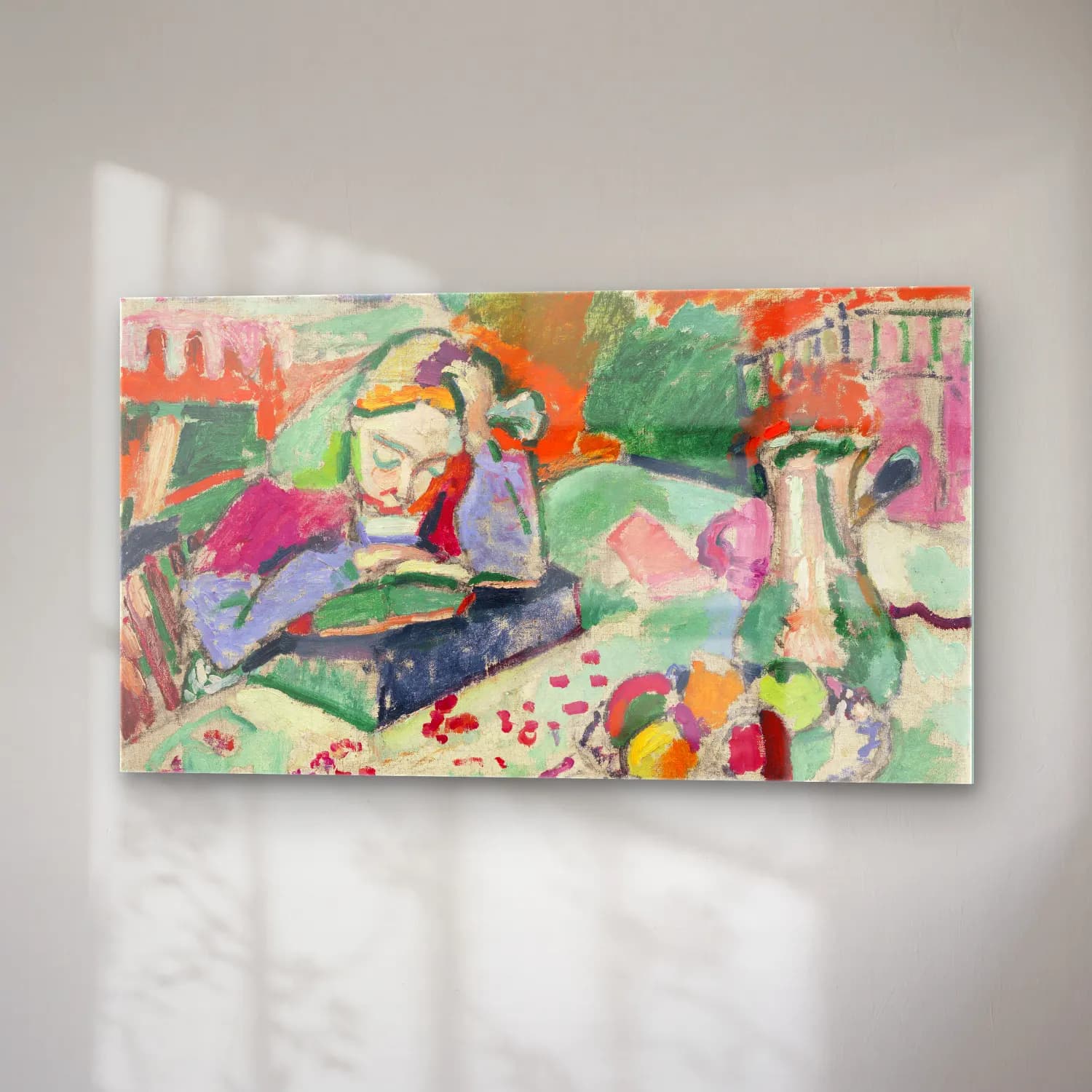 Henri Matisse – Interior with a Young Girl cam tablo — sağ açıdan görünüm