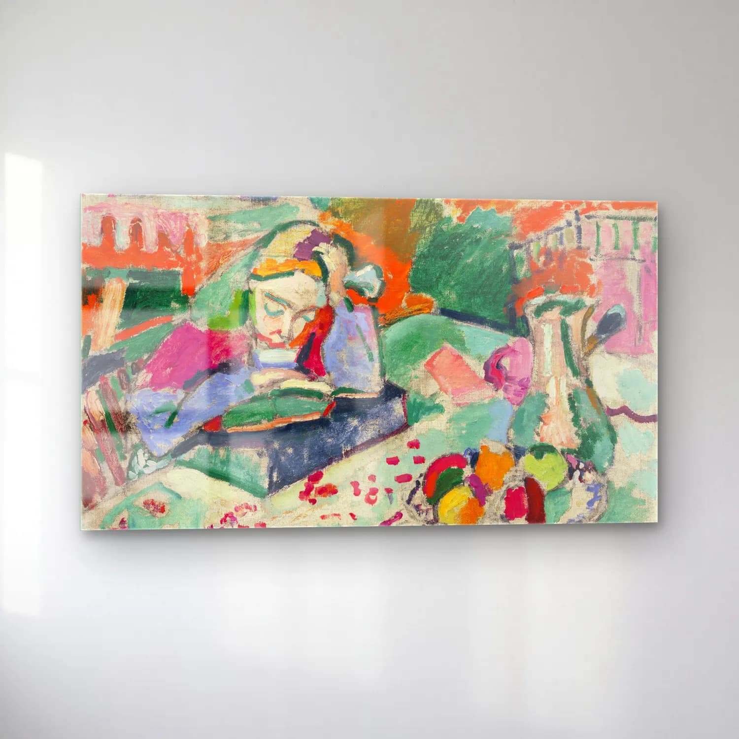 Henri Matisse – Interior with a Young Girl cam tablo — sol açıdan görünüm