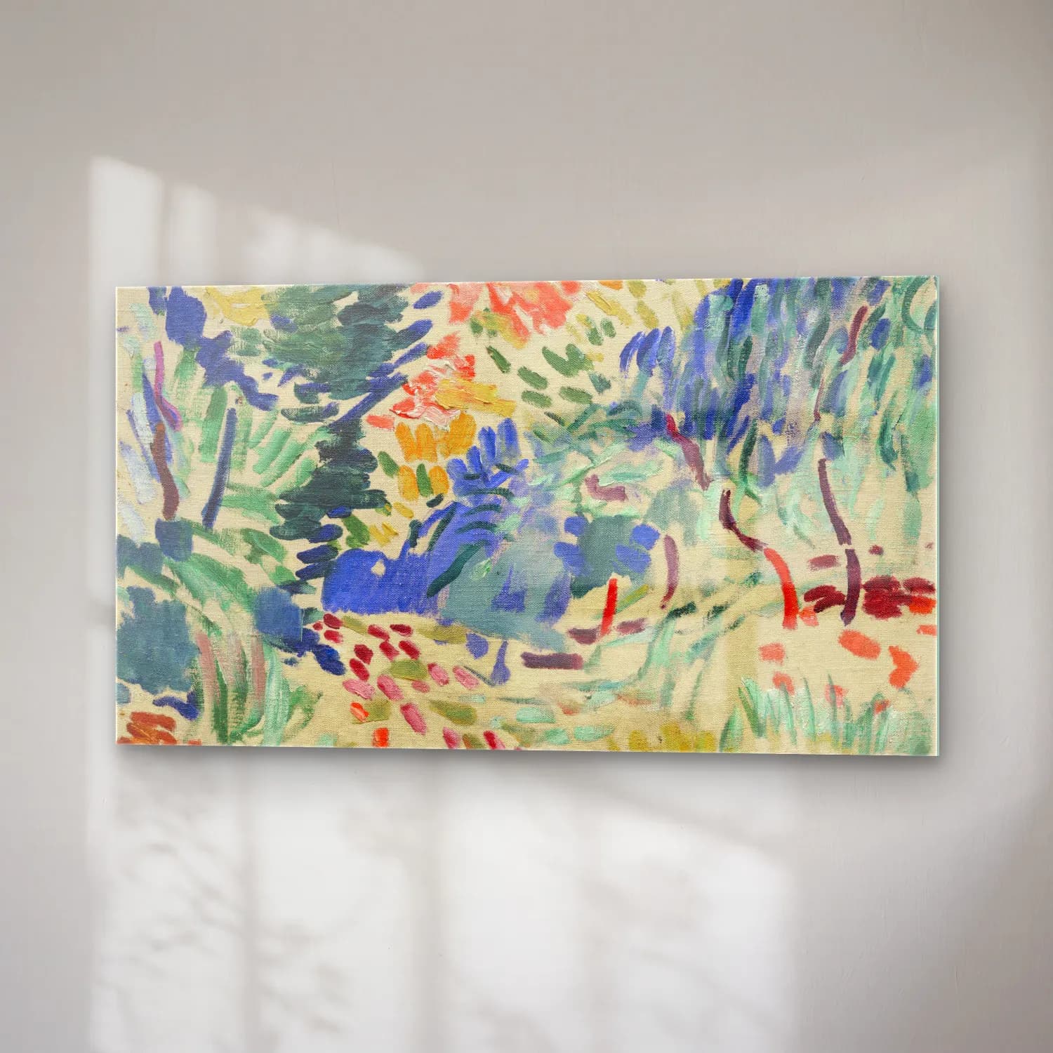 Henri Matisse – Landscape at Collioure cam tablo — sağ açıdan görünüm