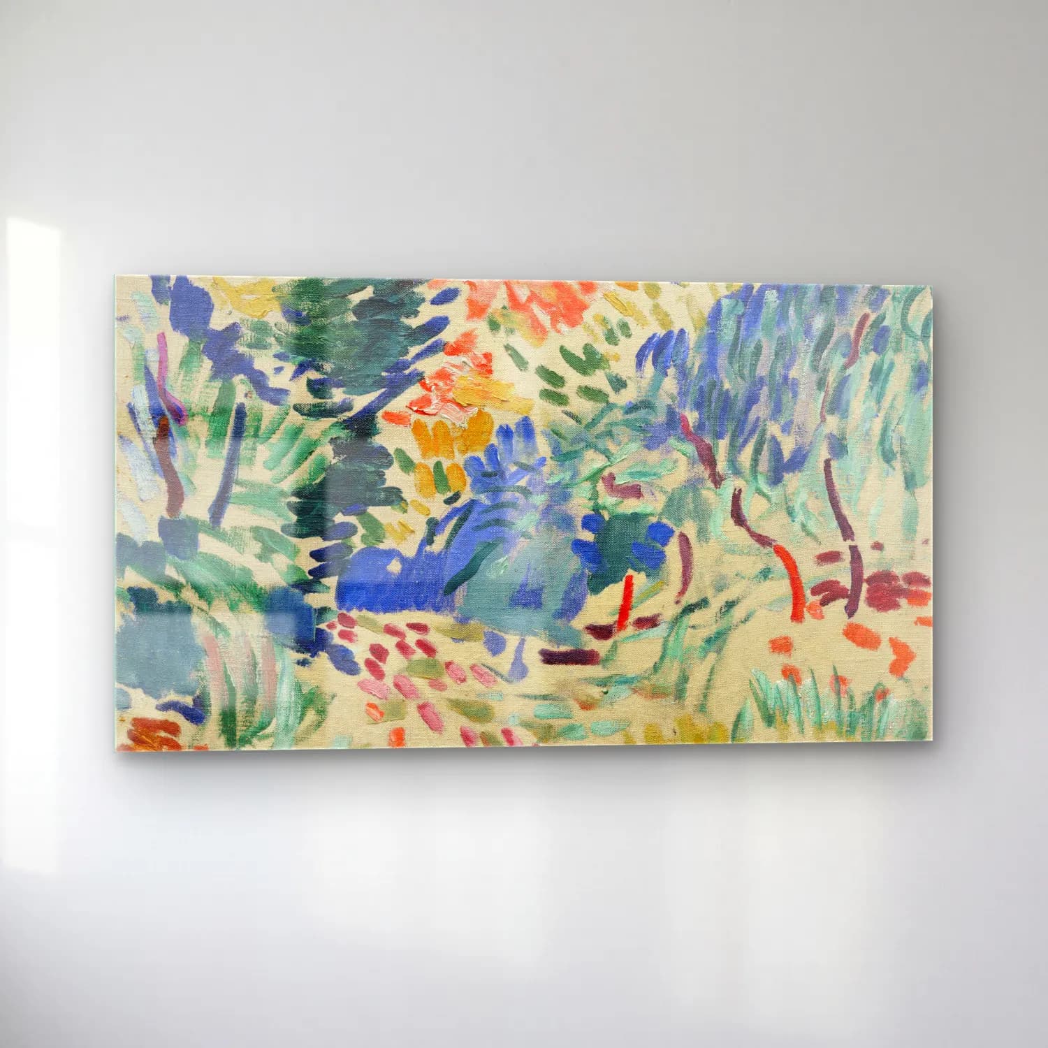Henri Matisse – Landscape at Collioure cam tablo — sol açıdan görünüm