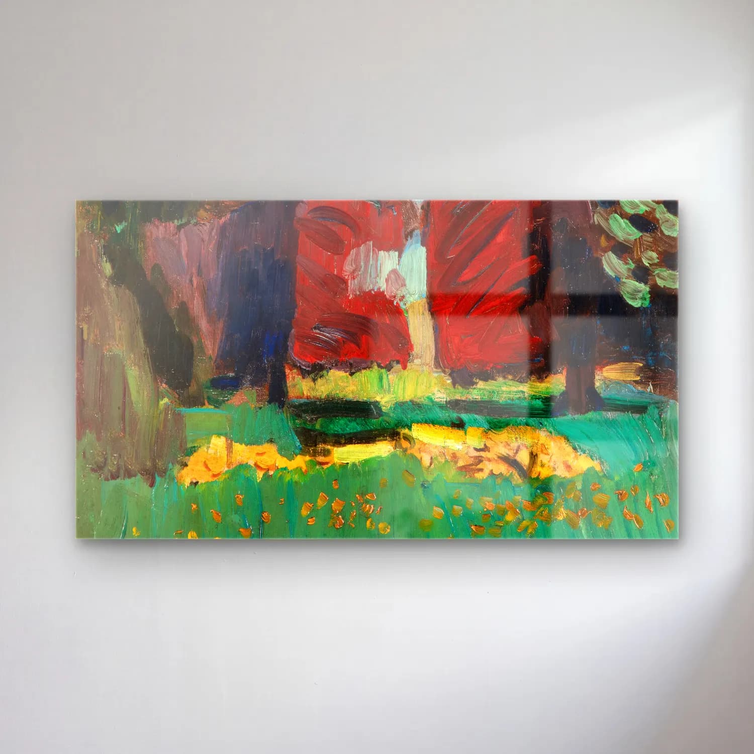 Henri Matisse – Purple Beeches cam tablo — Henri Matisse – Purple Beeches — empresyonist soyut manzara